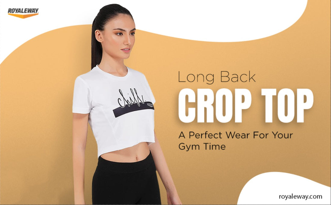 DriDOT Long Back Round Neck Crop Top White Women RWW2035