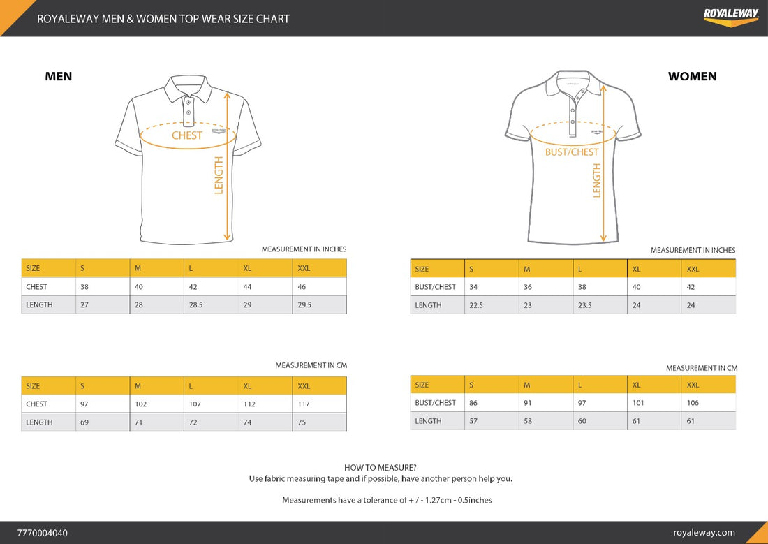 How to measure your size for Top wear?
