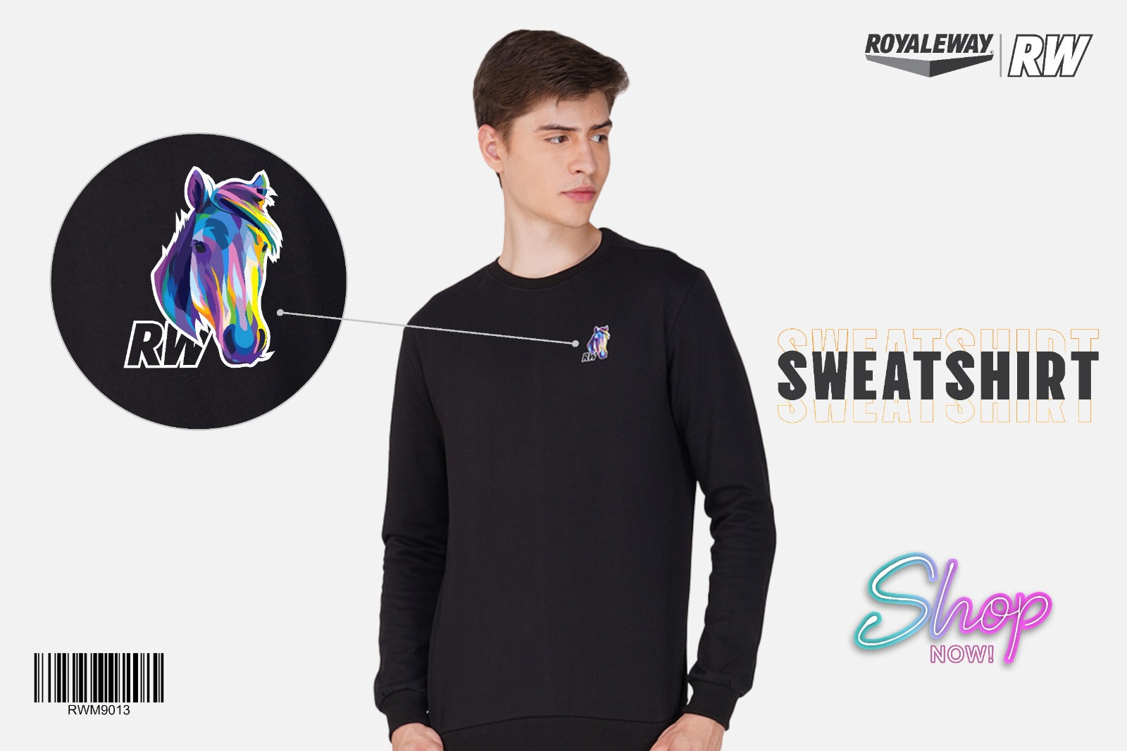 "RW RoyaleWay Men's Classic Pullover Sweatshirt"