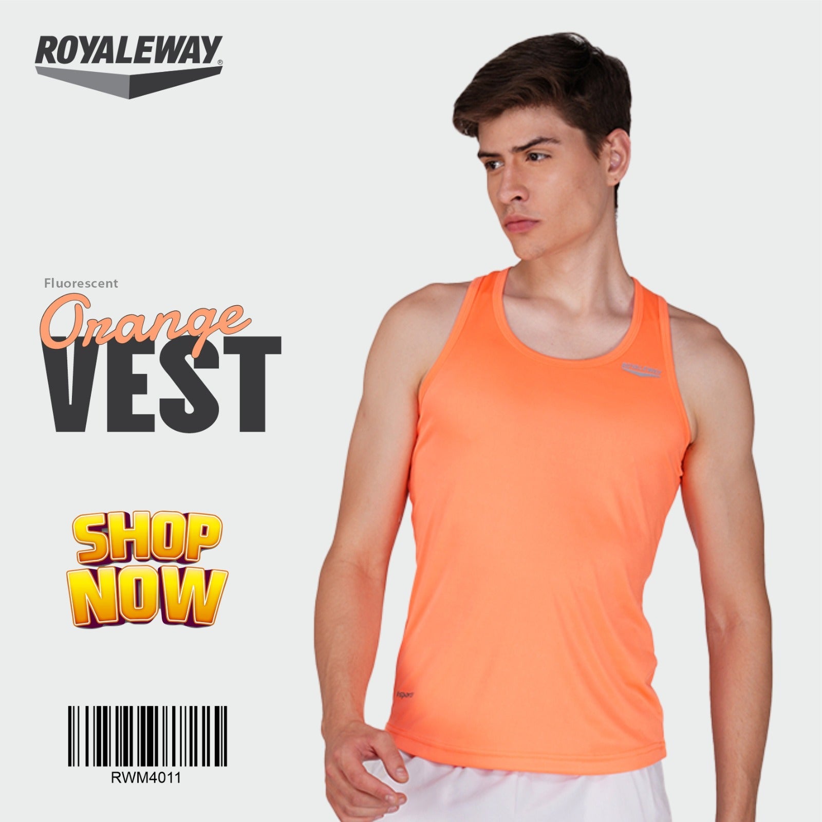 "Stand Out in Style with RW - ROYALEWAY's Orange Vest for Men"