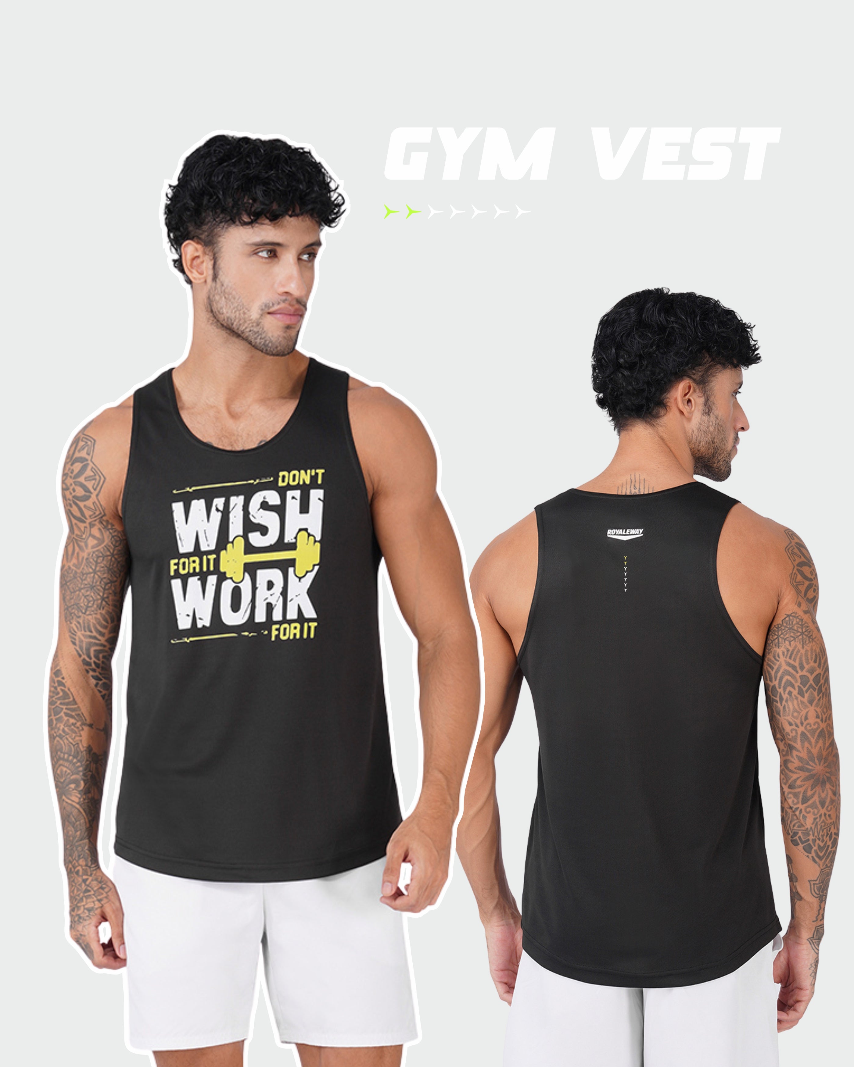 Wish Work Black Men Vest