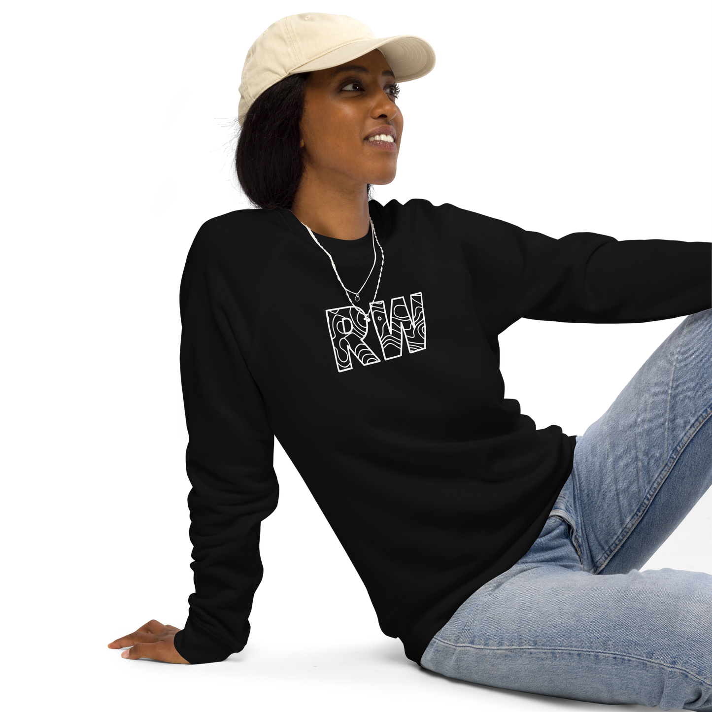 Unisex organic raglan sweatshirt