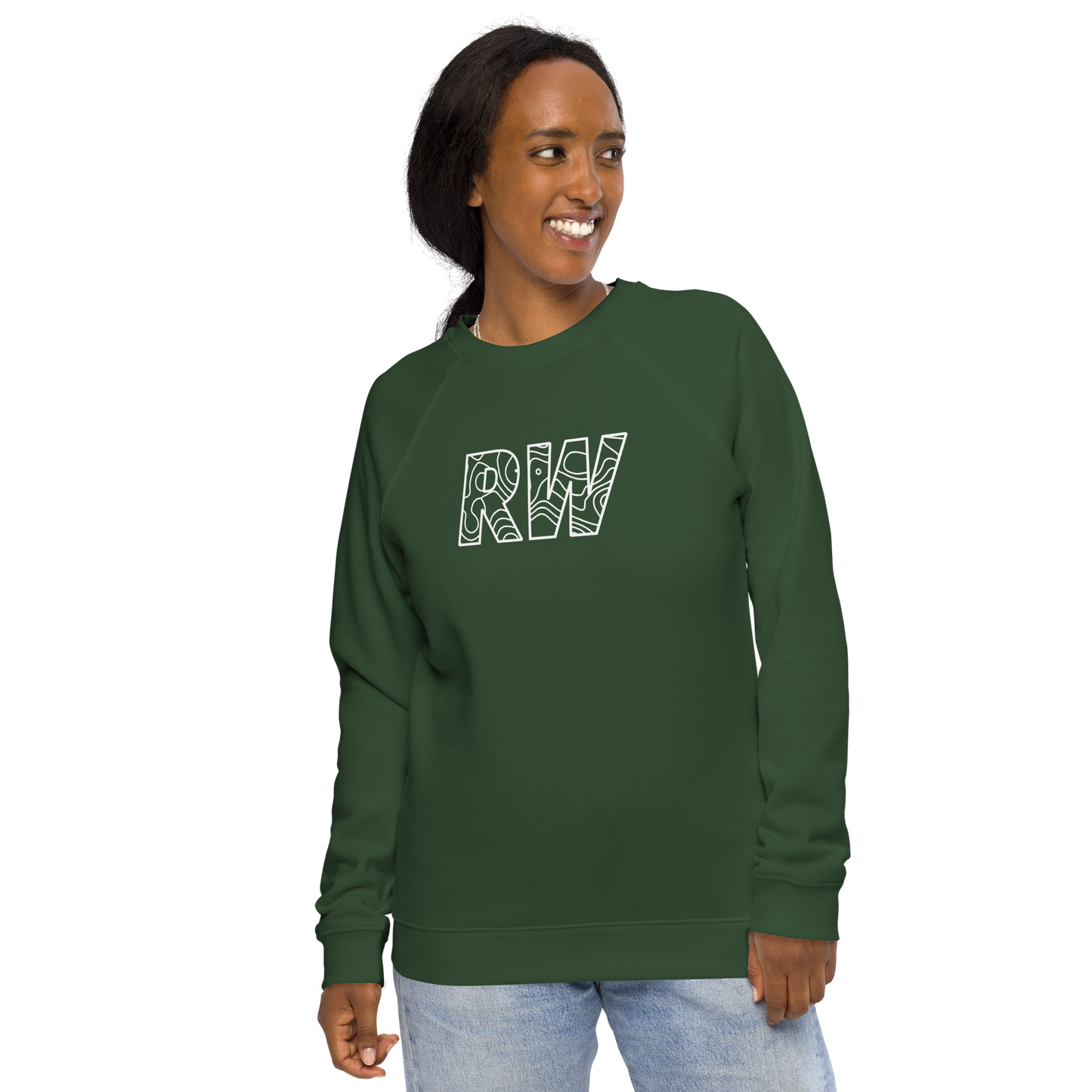 Unisex organic raglan sweatshirt
