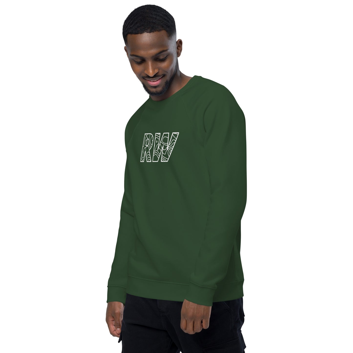 Unisex organic raglan sweatshirt