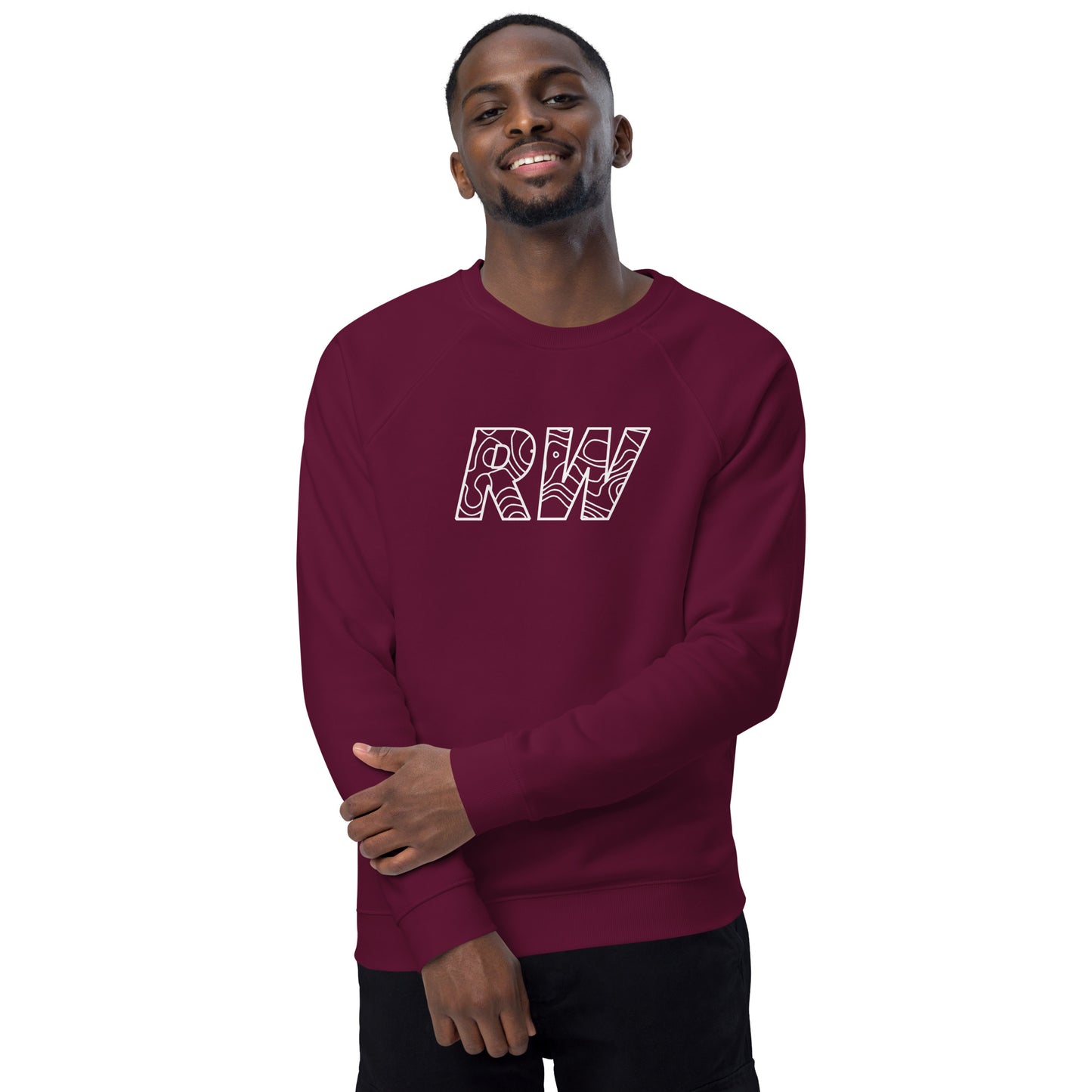 Unisex organic raglan sweatshirt