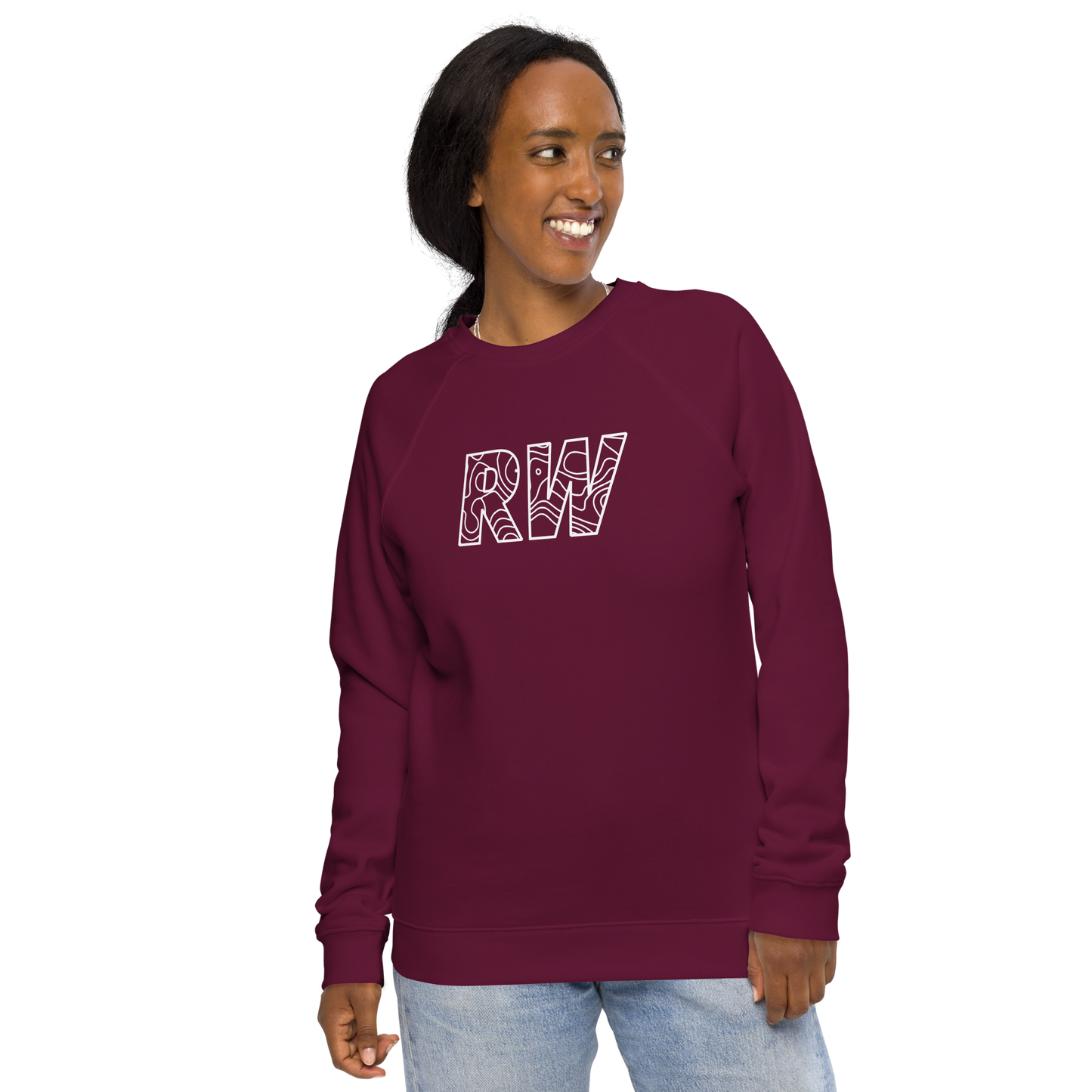 Unisex organic raglan sweatshirt