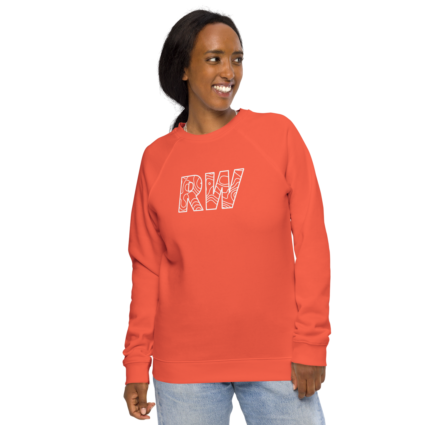 Unisex organic raglan sweatshirt