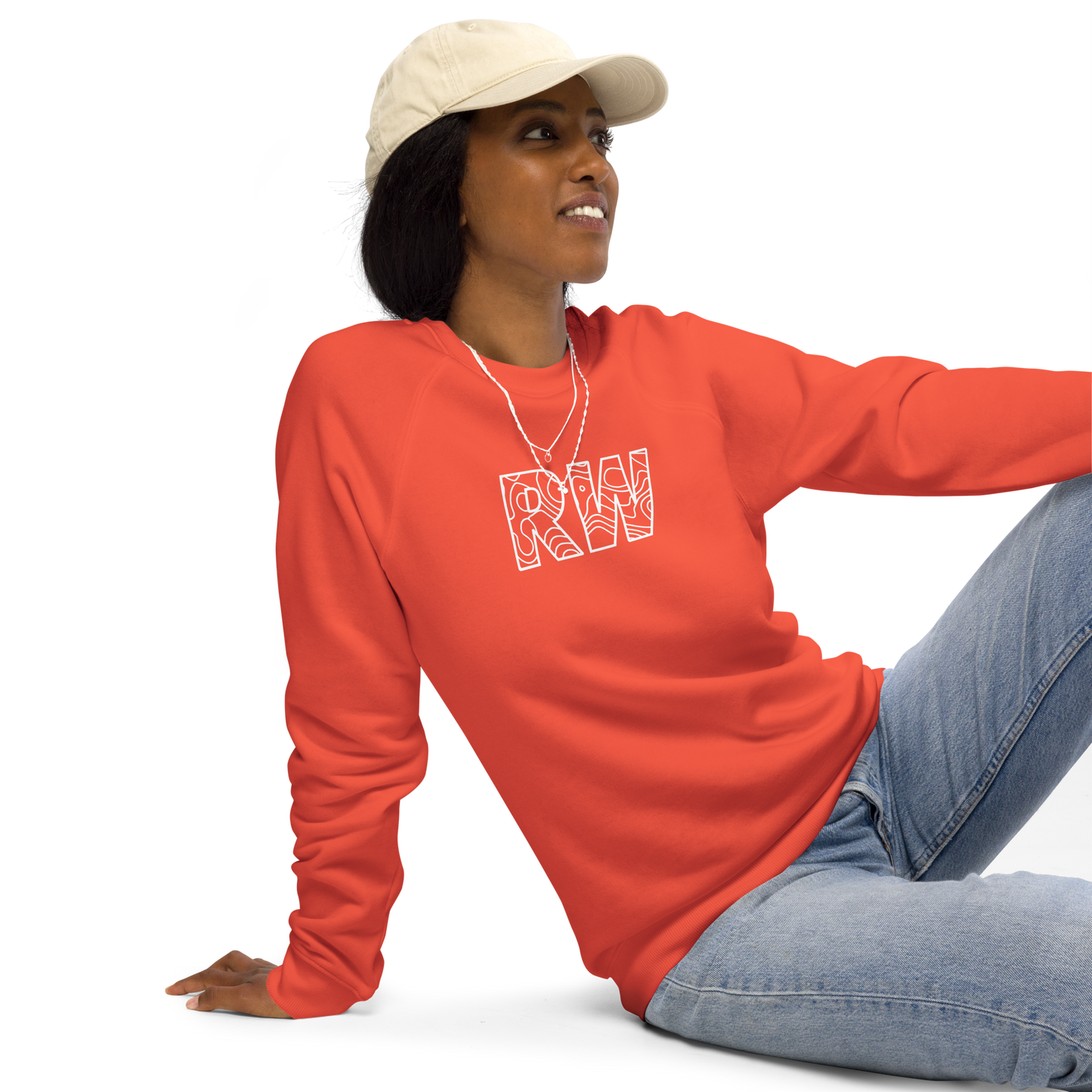 Unisex organic raglan sweatshirt