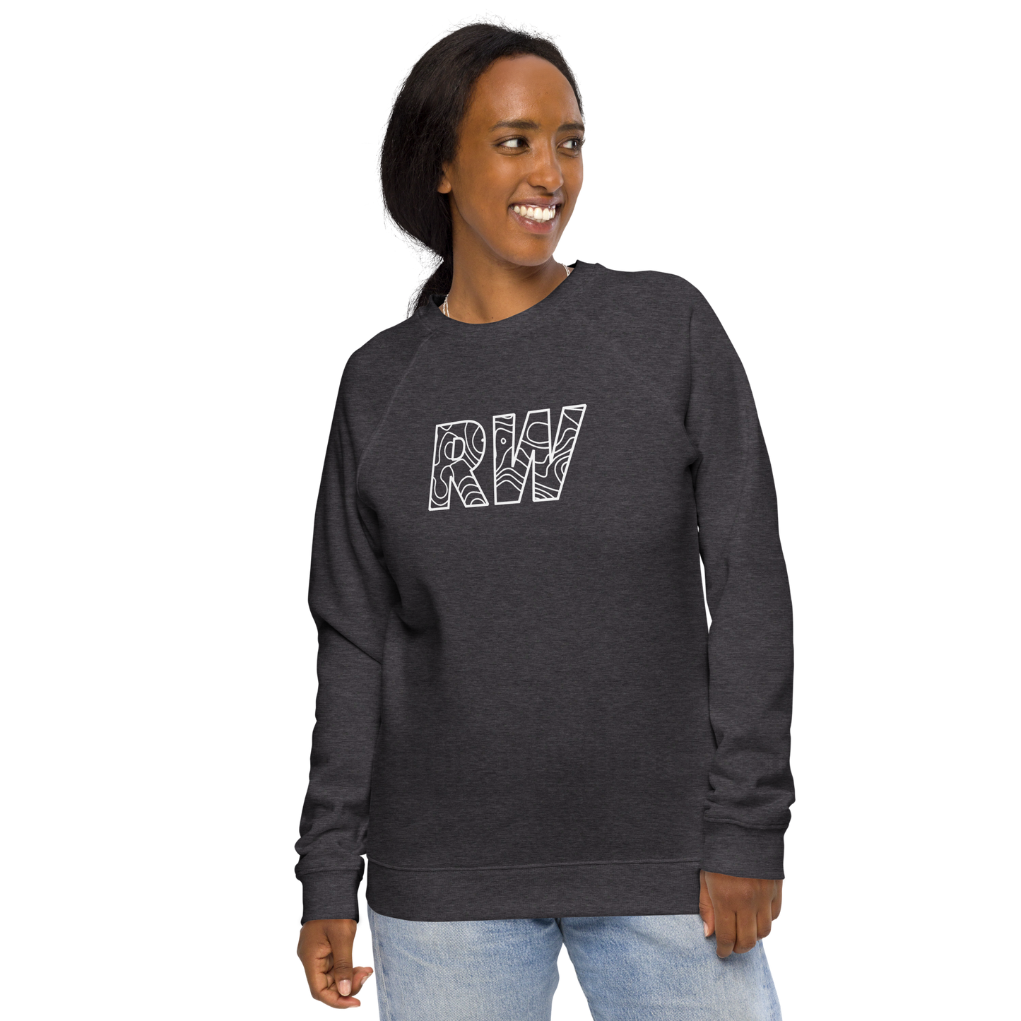 Unisex organic raglan sweatshirt