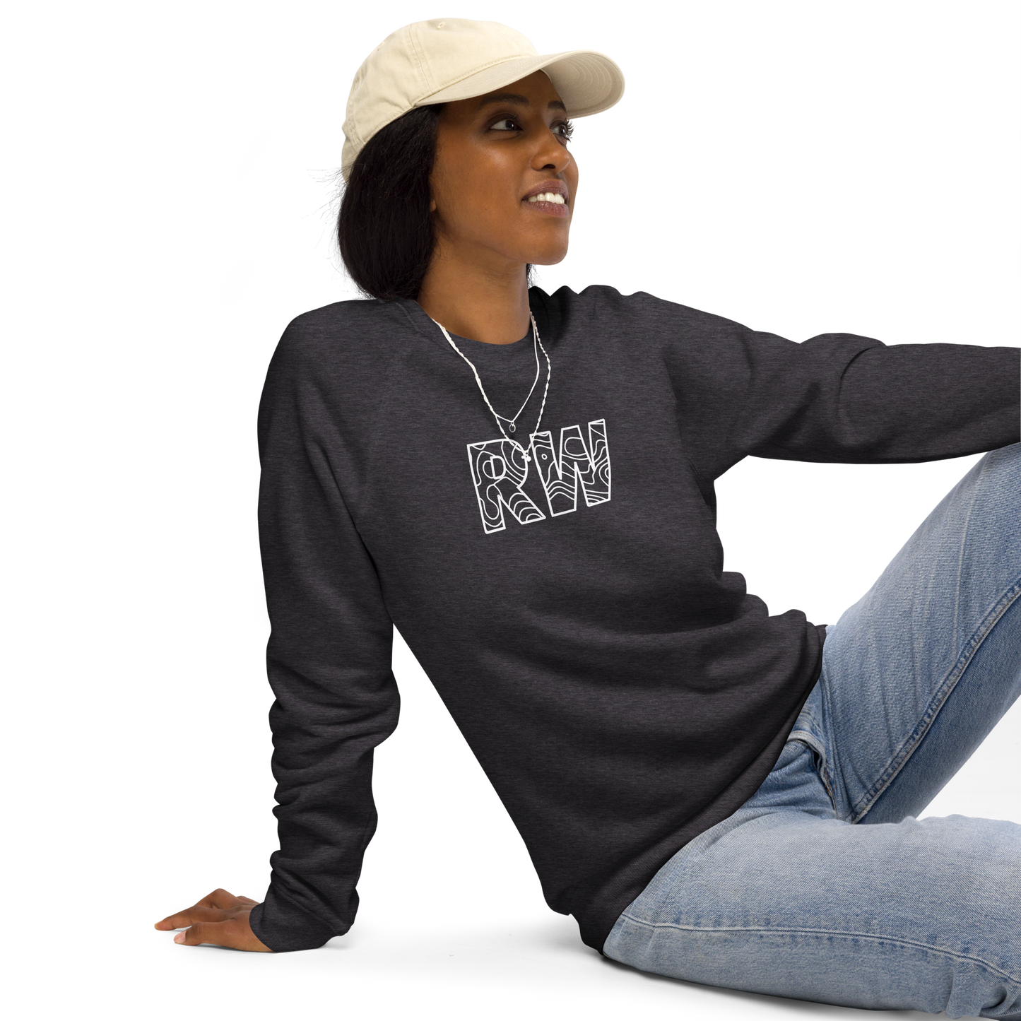 Unisex organic raglan sweatshirt