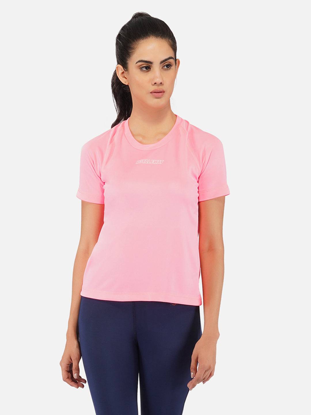 Fluorescent Pink Raglan T-Shirt RWW2061 Raglan T-Shirt - royaleway.com