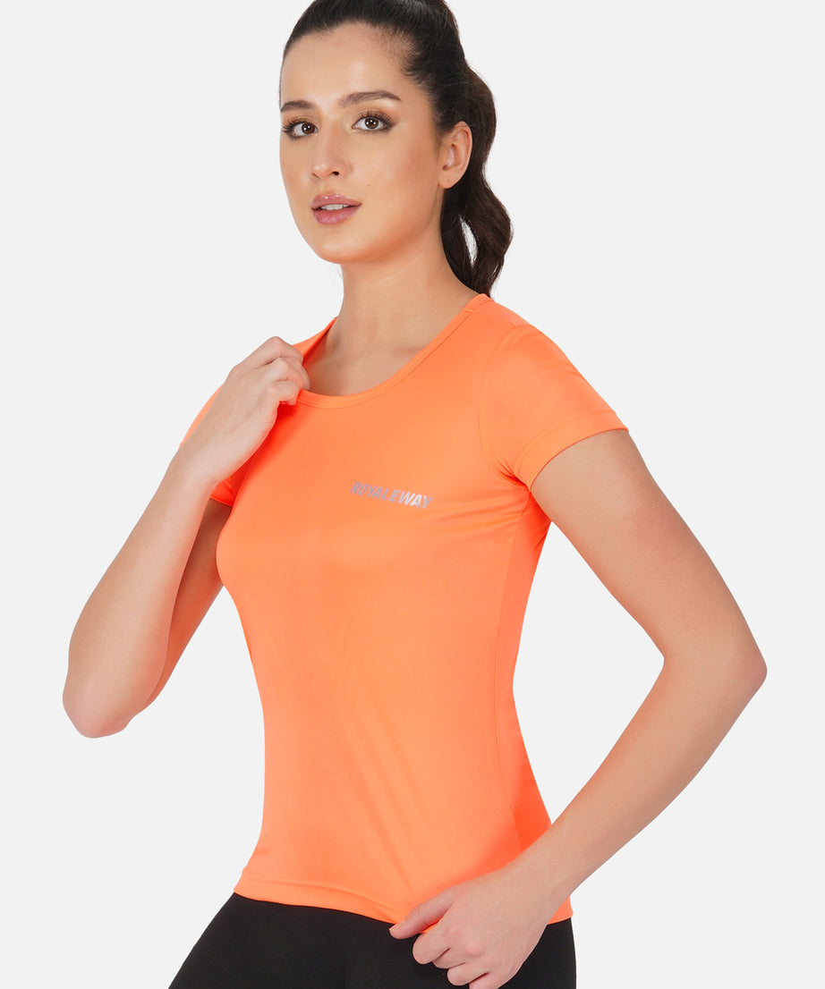 DriSOFT Fluorescent Orange RWW2049 Top T Shirt Women T-Shirt - royaleway.com