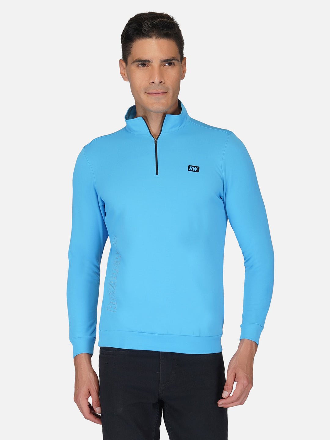 CrossFIT T Blue Half Zipper Jacket RWM6033 Half Zipper Jacket - royaleway.com