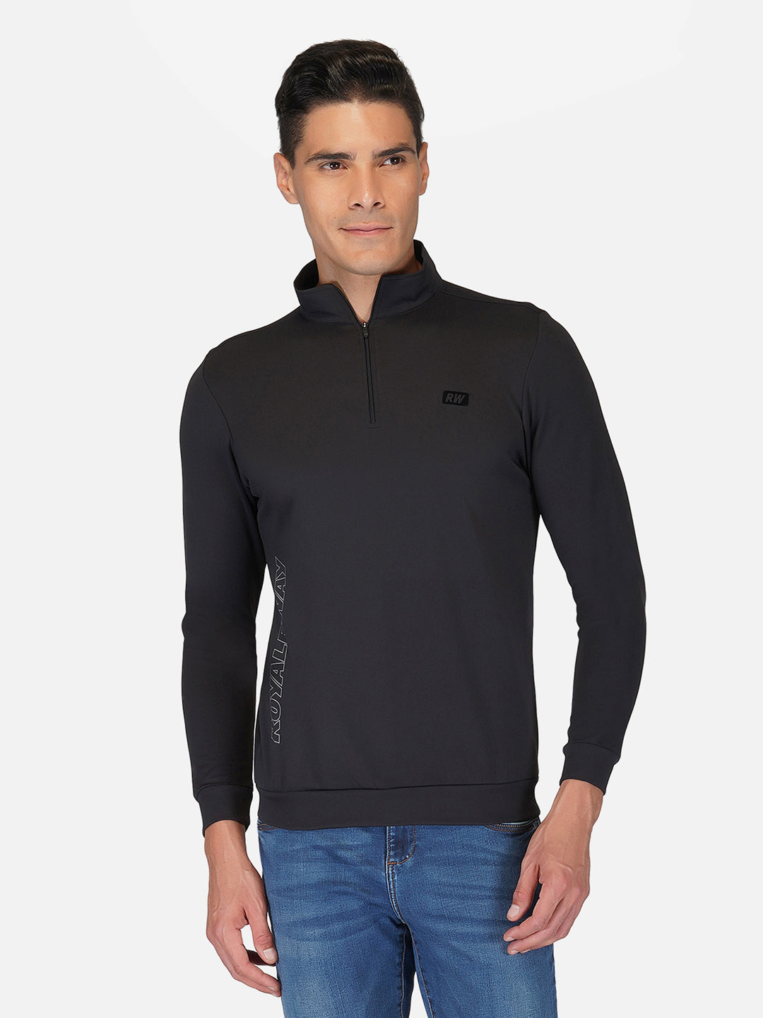 CrossFIT Black Half Zipper Jacket RWM6032 Half Zipper Jacket - royaleway.com