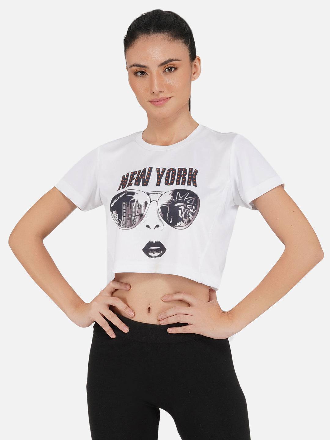 White Long Back Crop Top RWW2032 Long Back Crop Top - royaleway.com