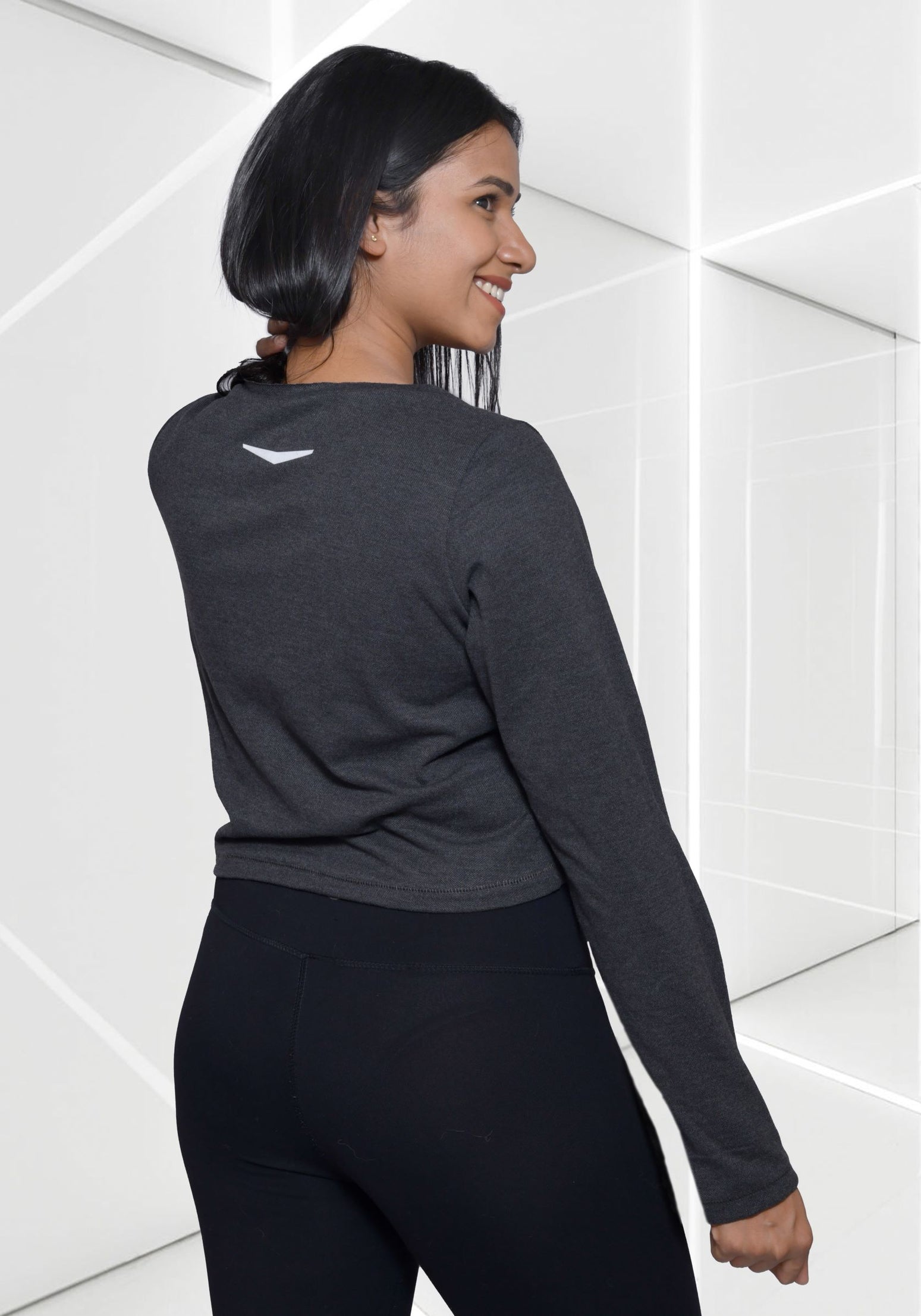 Cotton Dark Grey Heather Crop Top RWW2018 Crop Top - royaleway.com