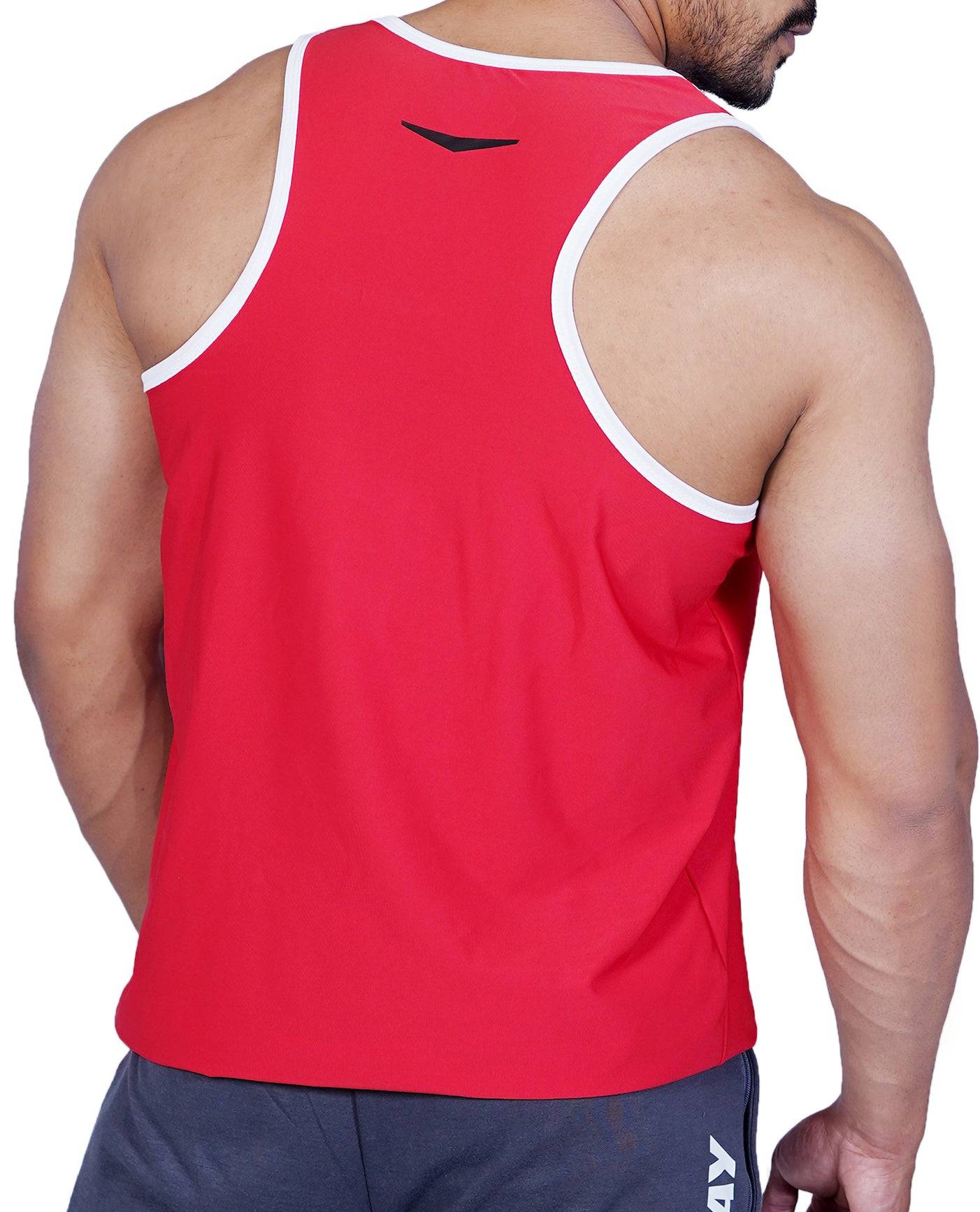 Lycra Vest Red and White RWM4007