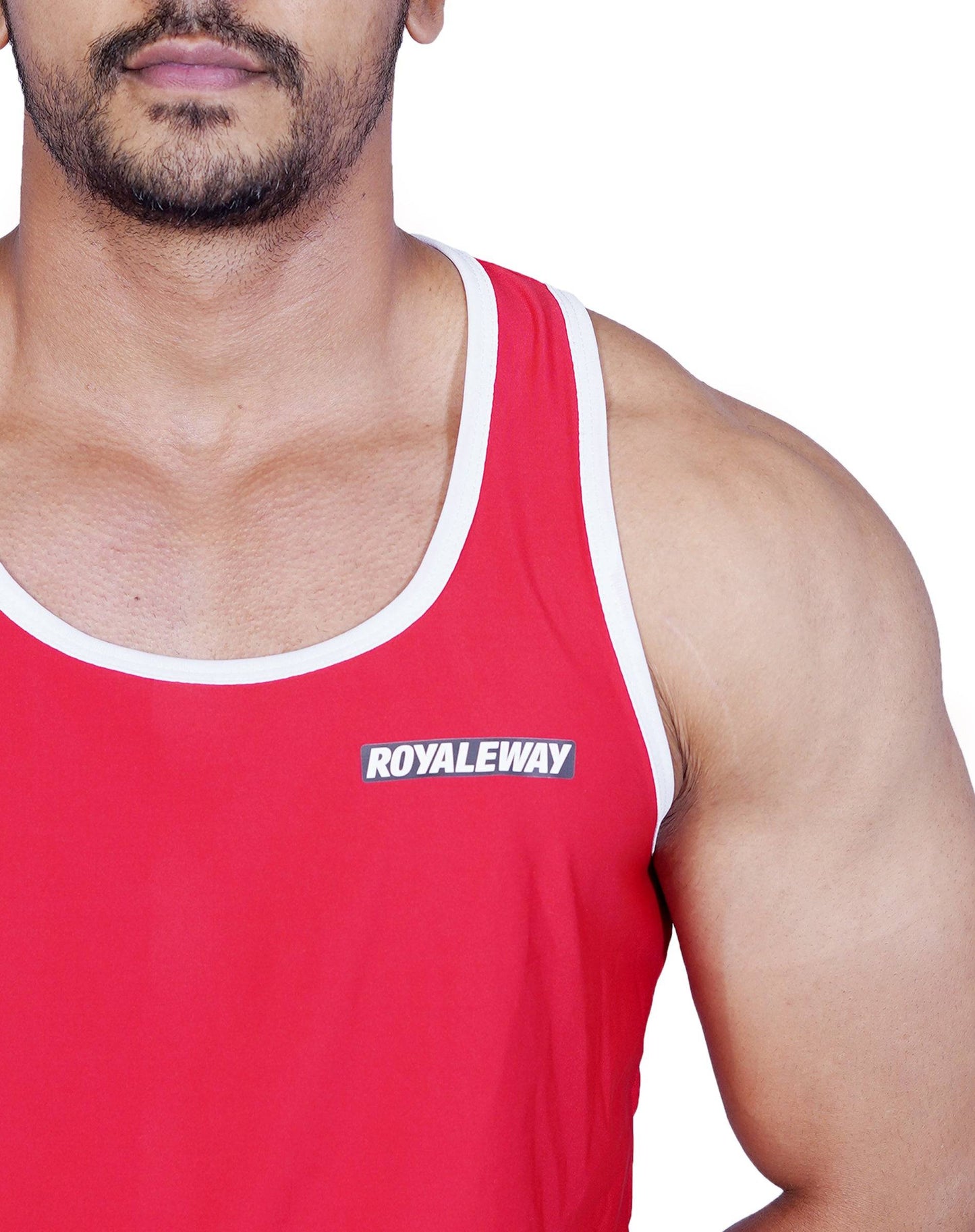 Lycra Vest Red and White RWM4007