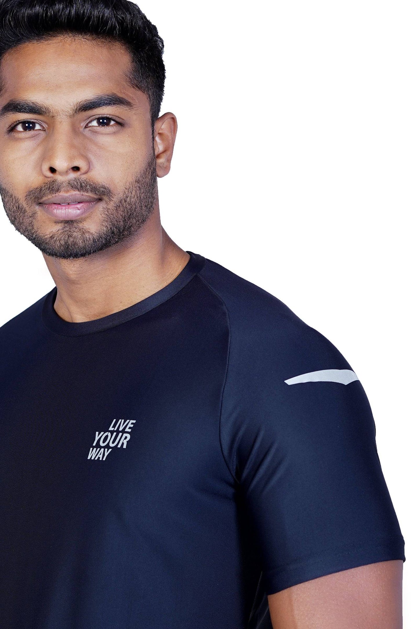 Lycra Raglan Black Men RWM2071