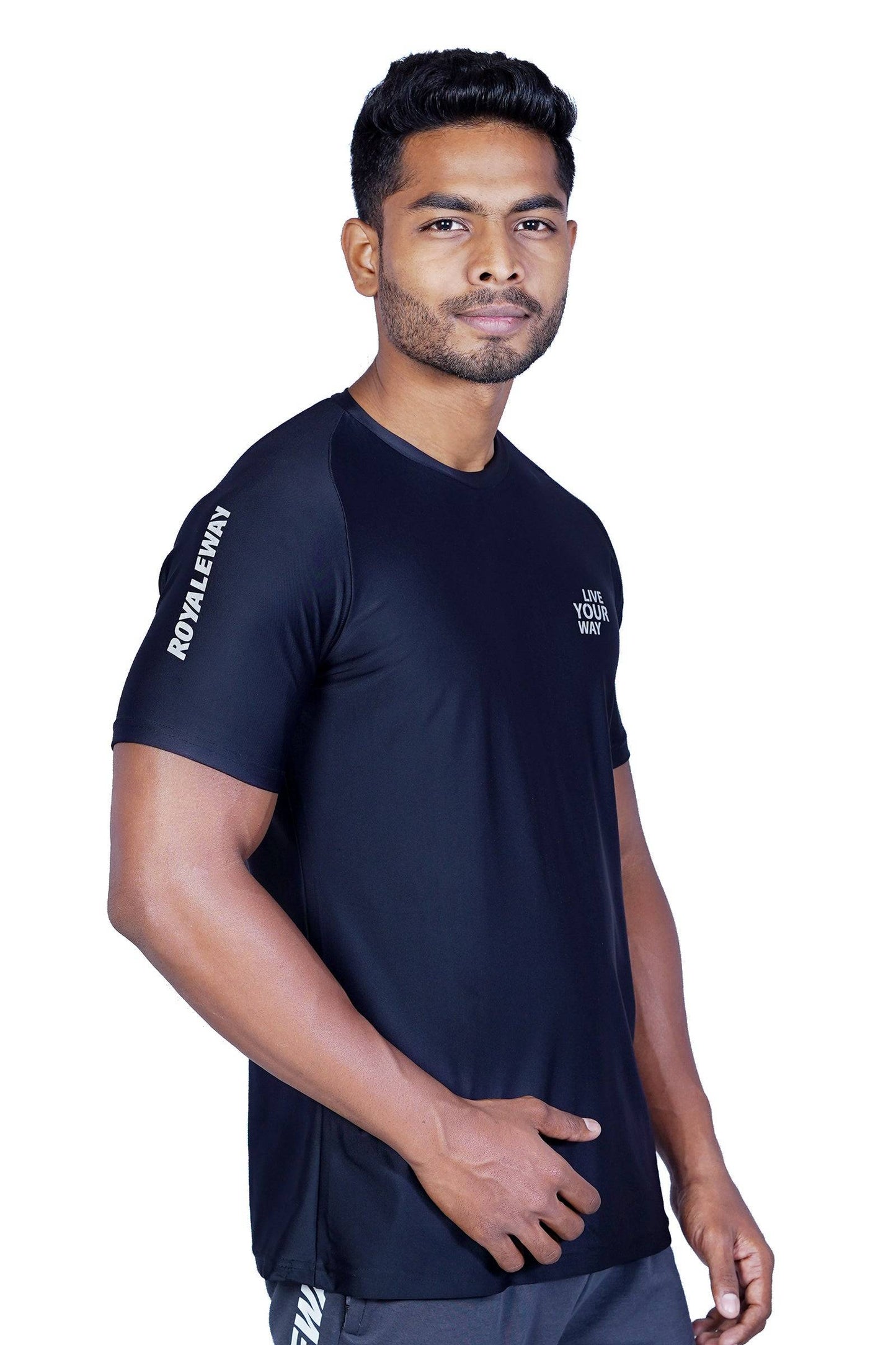 Lycra Raglan Black Men RWM2071