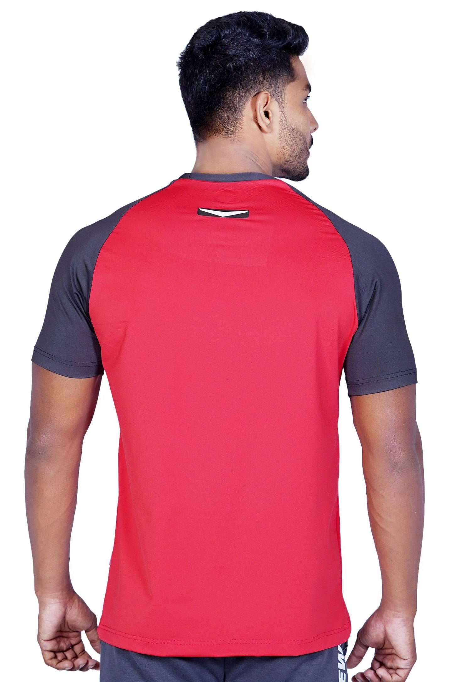 Lycra Raglan Red and Black RWM2074
