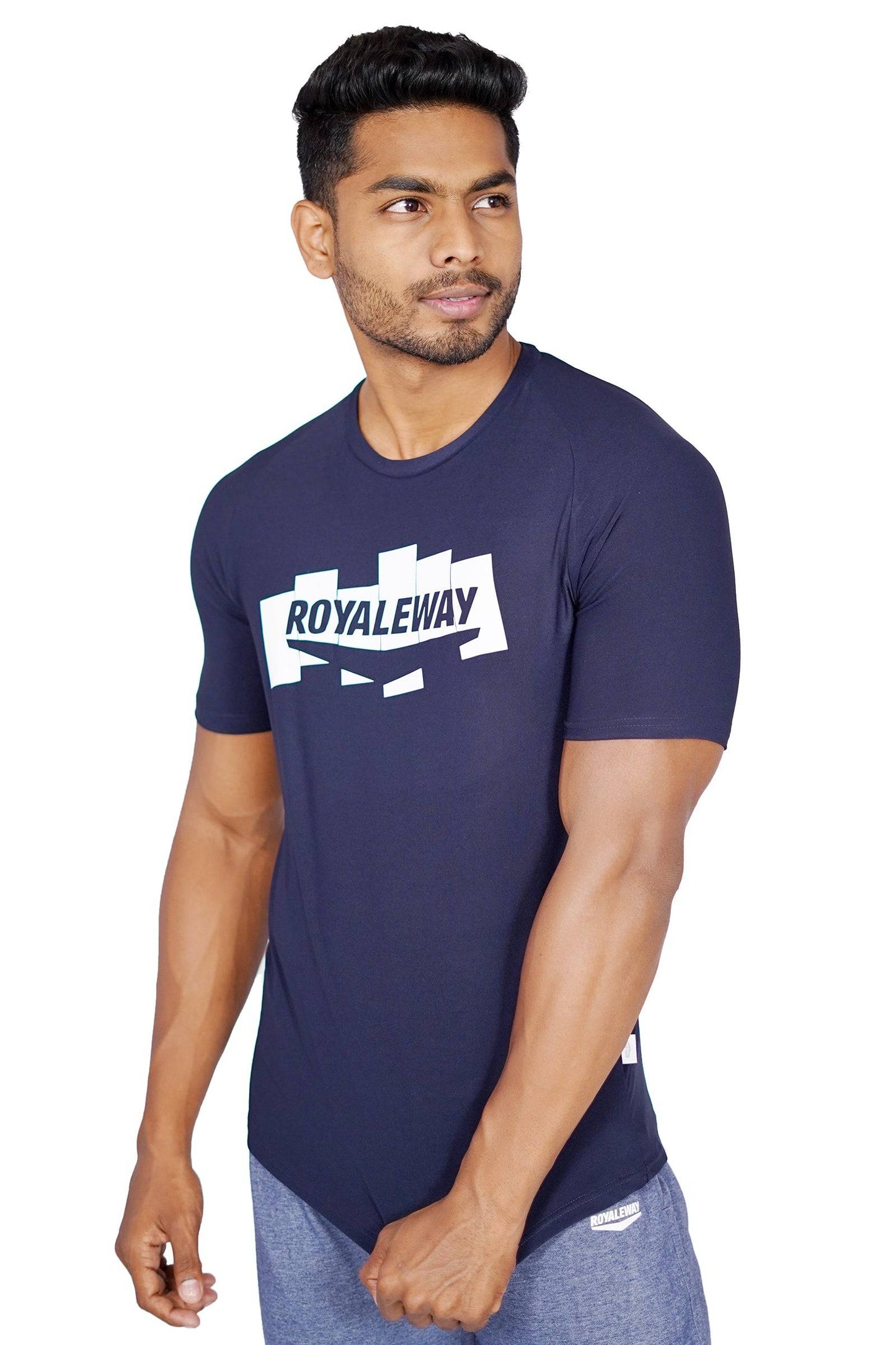 Lycra Raglan Navy Blue Men RWM2073