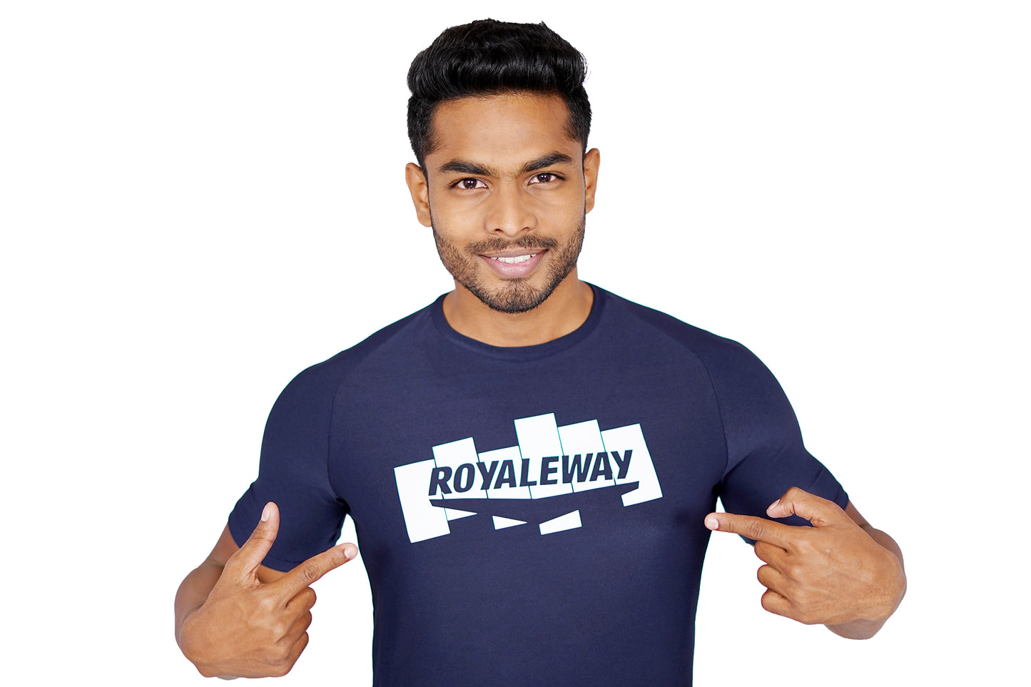 Lycra Raglan Navy Blue Men RWM2073