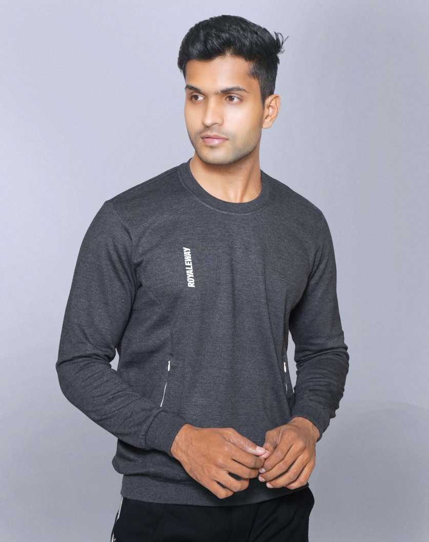 Fleece Pocket Sweatshirt Dark Grey Heather RWM9006