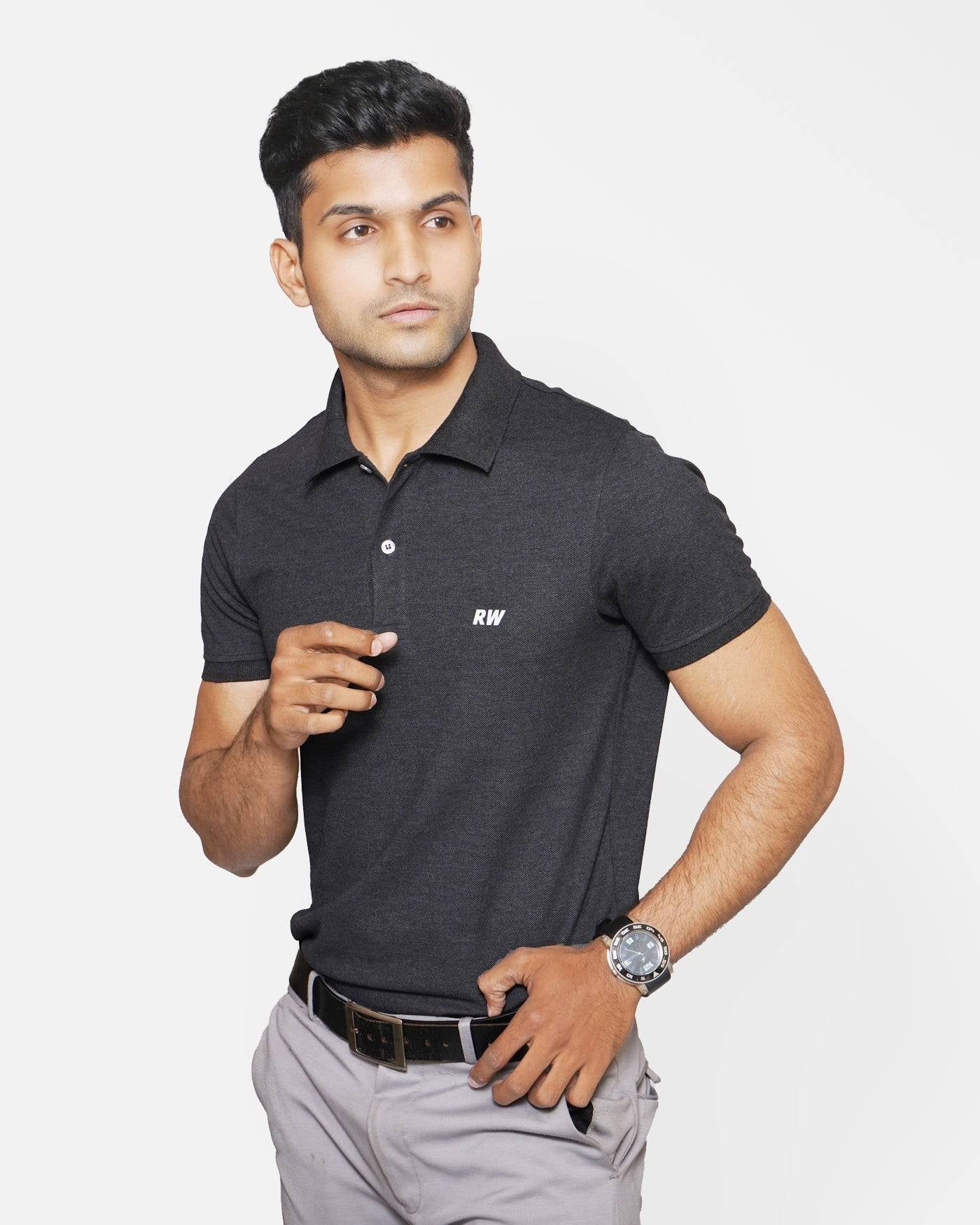 Polo Dark Grey Heather RWM2002