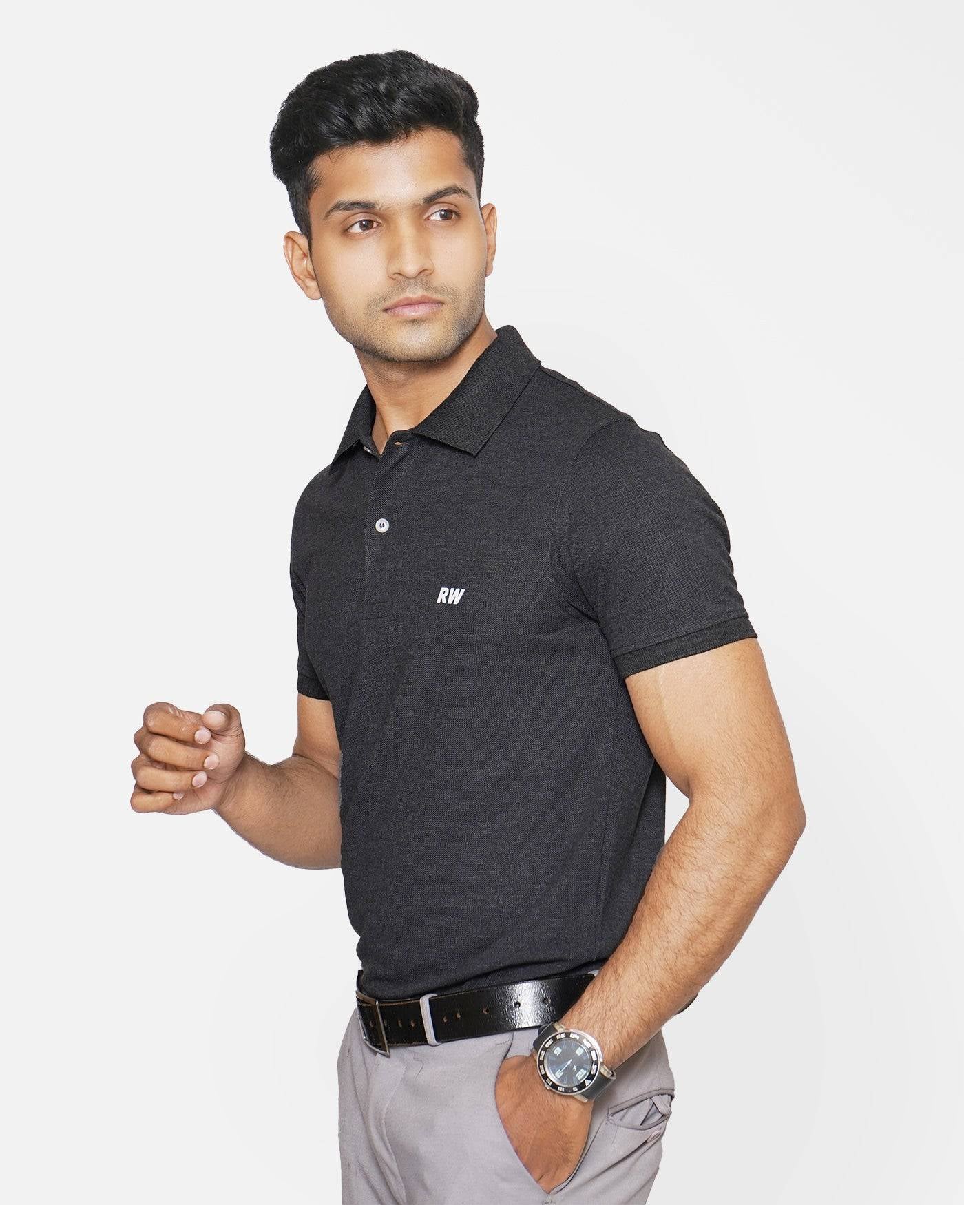 Polo Dark Grey Heather RWM2002