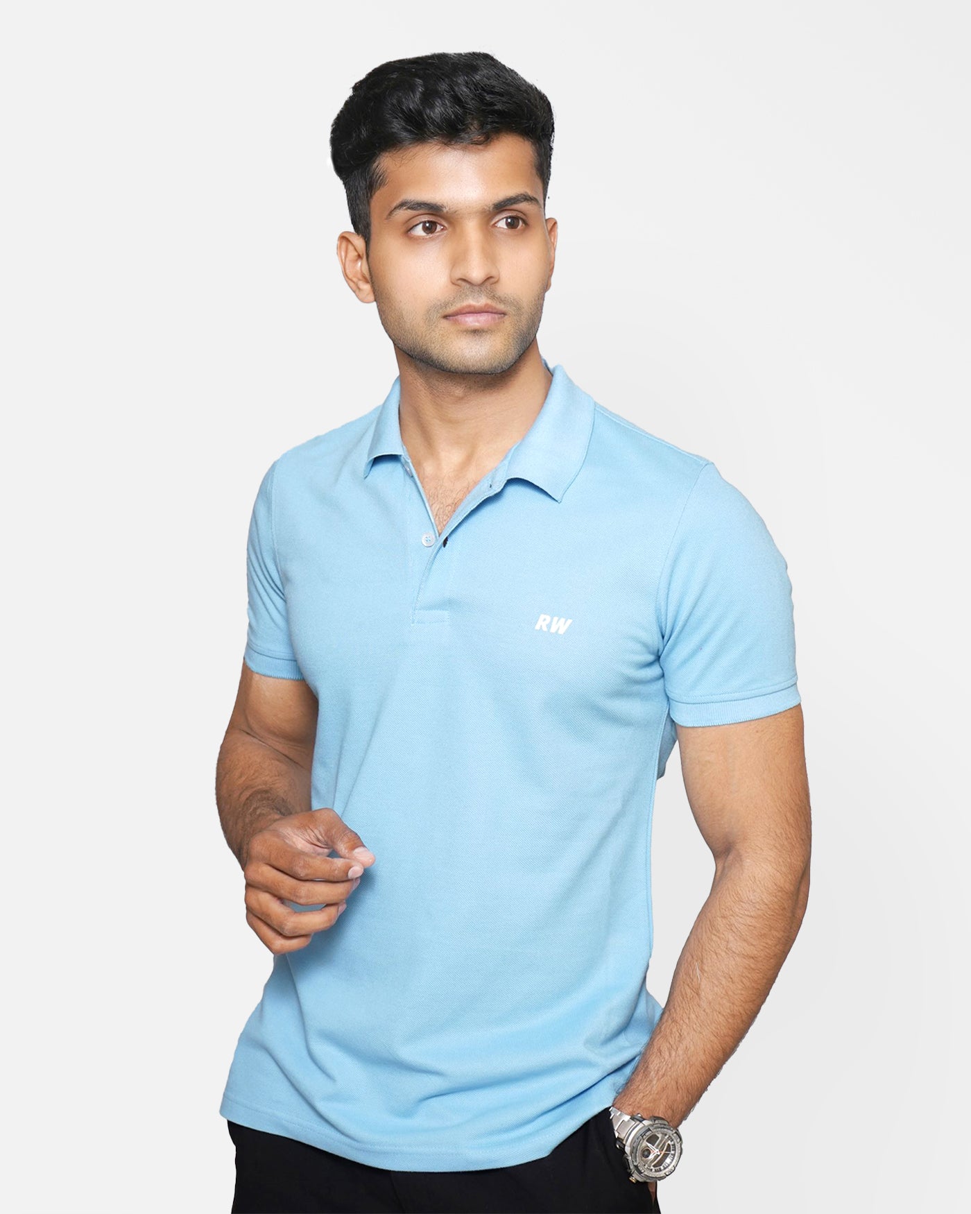Polo Collar Neck Sky Blue RWM2004