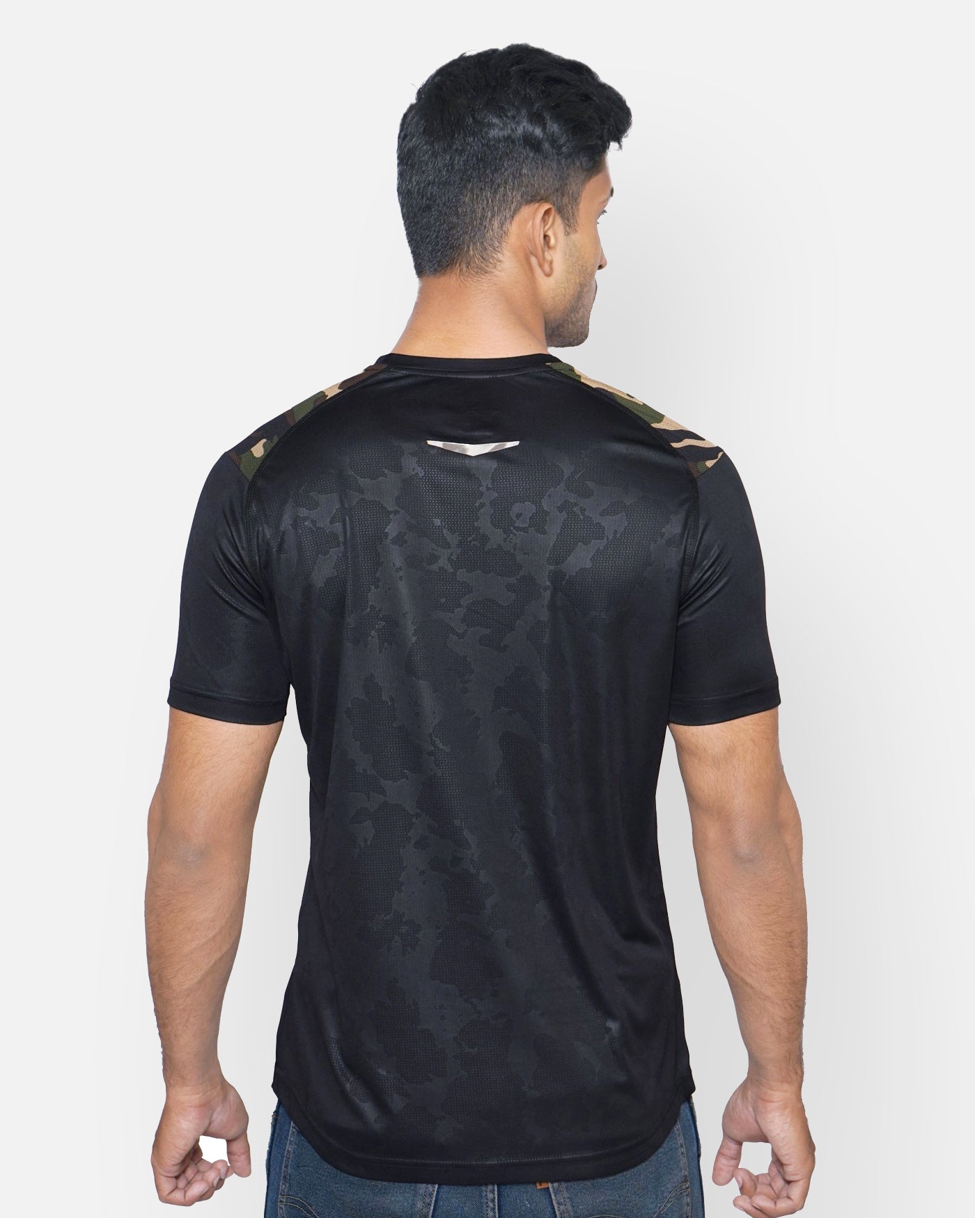 Black and Military Men Camo Raglan RWM2047