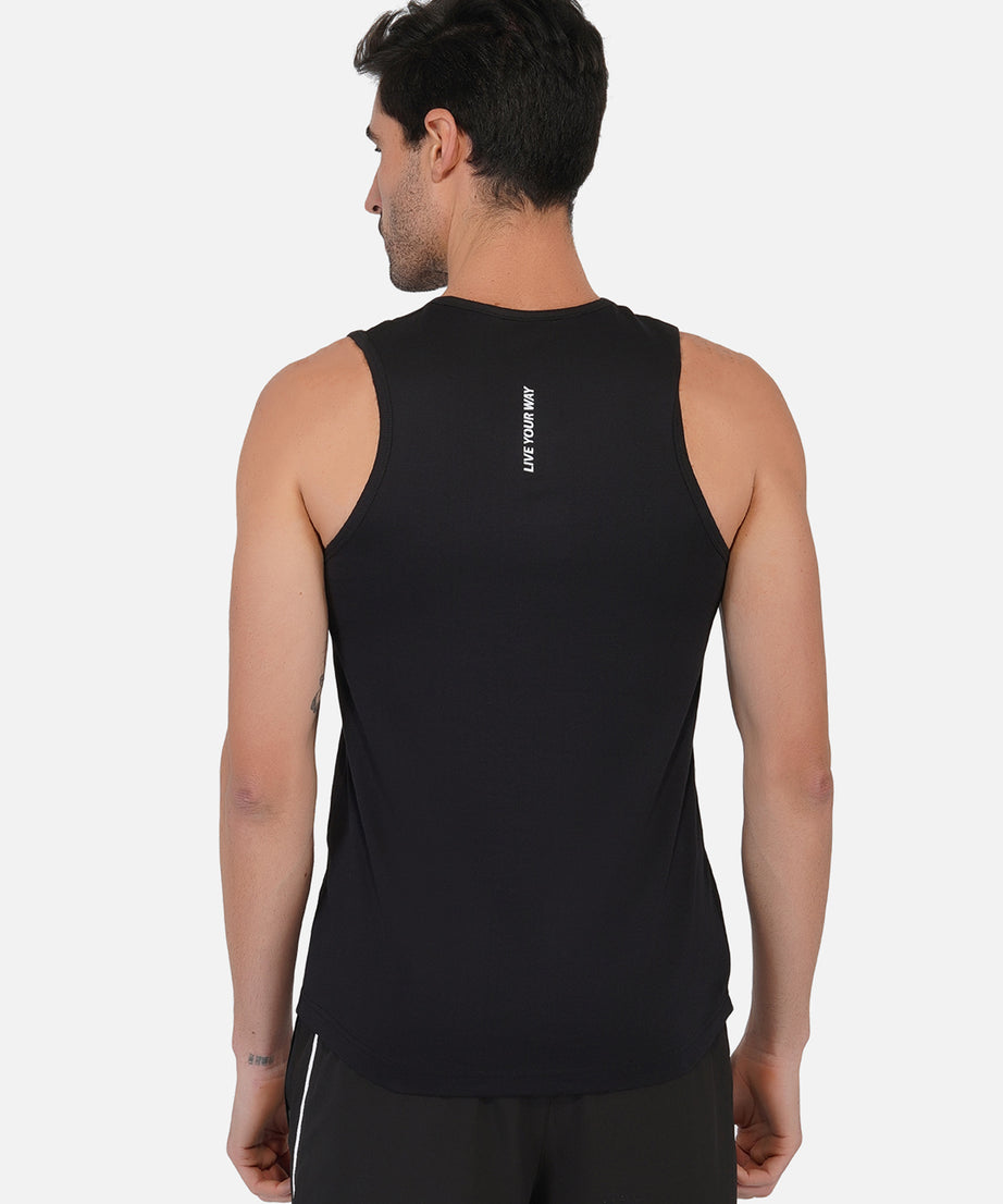 Cotton Black & Orange Vest RWM4028 Cotton Vest - royaleway.com