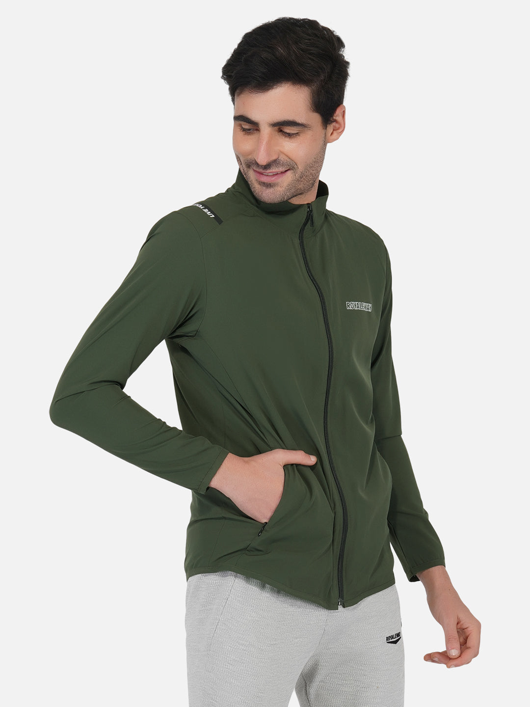 NS Lycra Jacket Olive Green Men RWM6025
