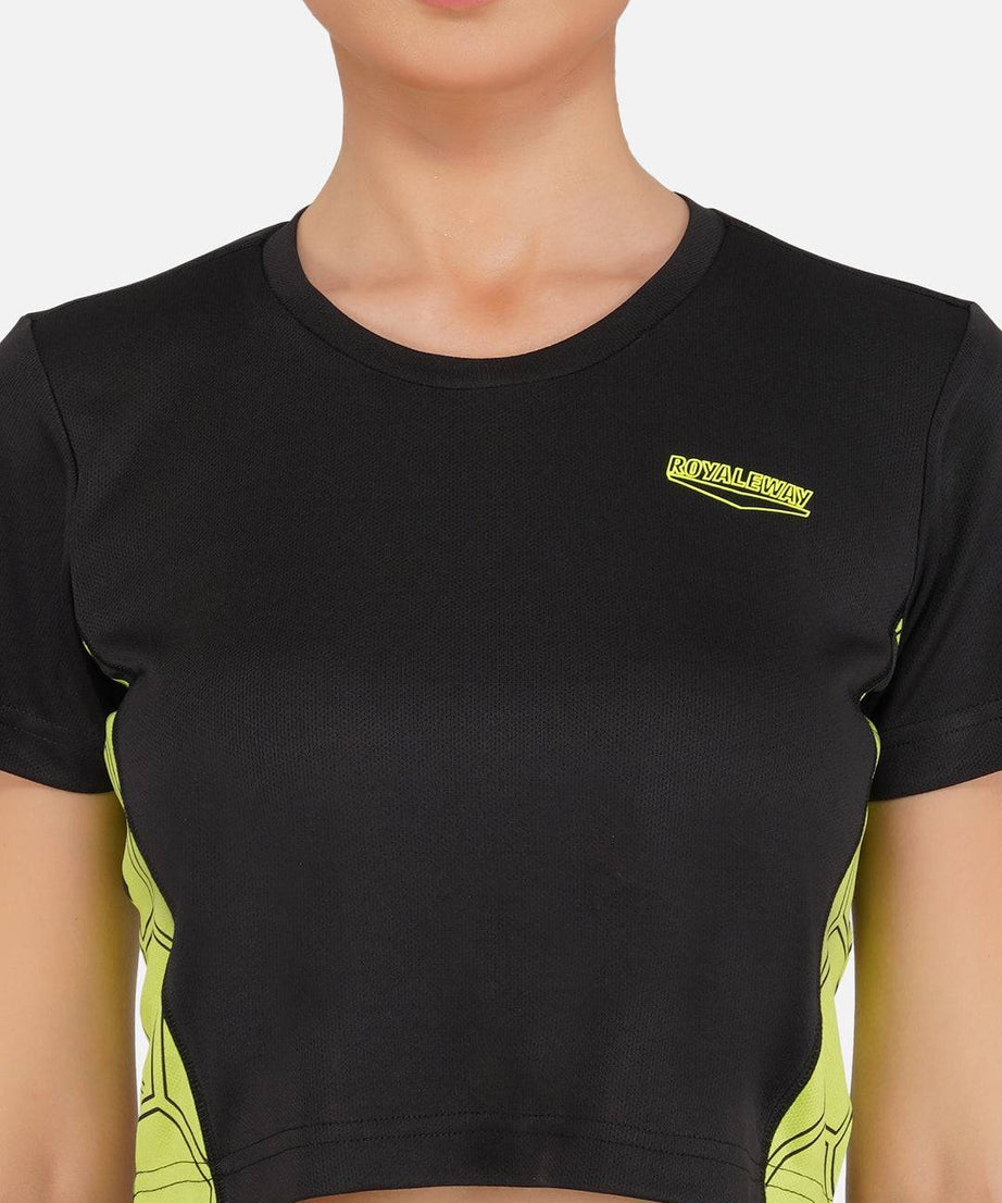 DriDOT Black Long Back Crop Top RWW2026 Long Back Crop Top - royaleway.com