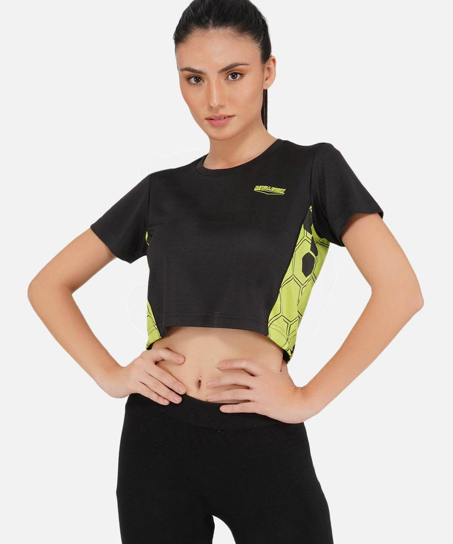 DriDOT Black Long Back Crop Top RWW2026 Long Back Crop Top - royaleway.com