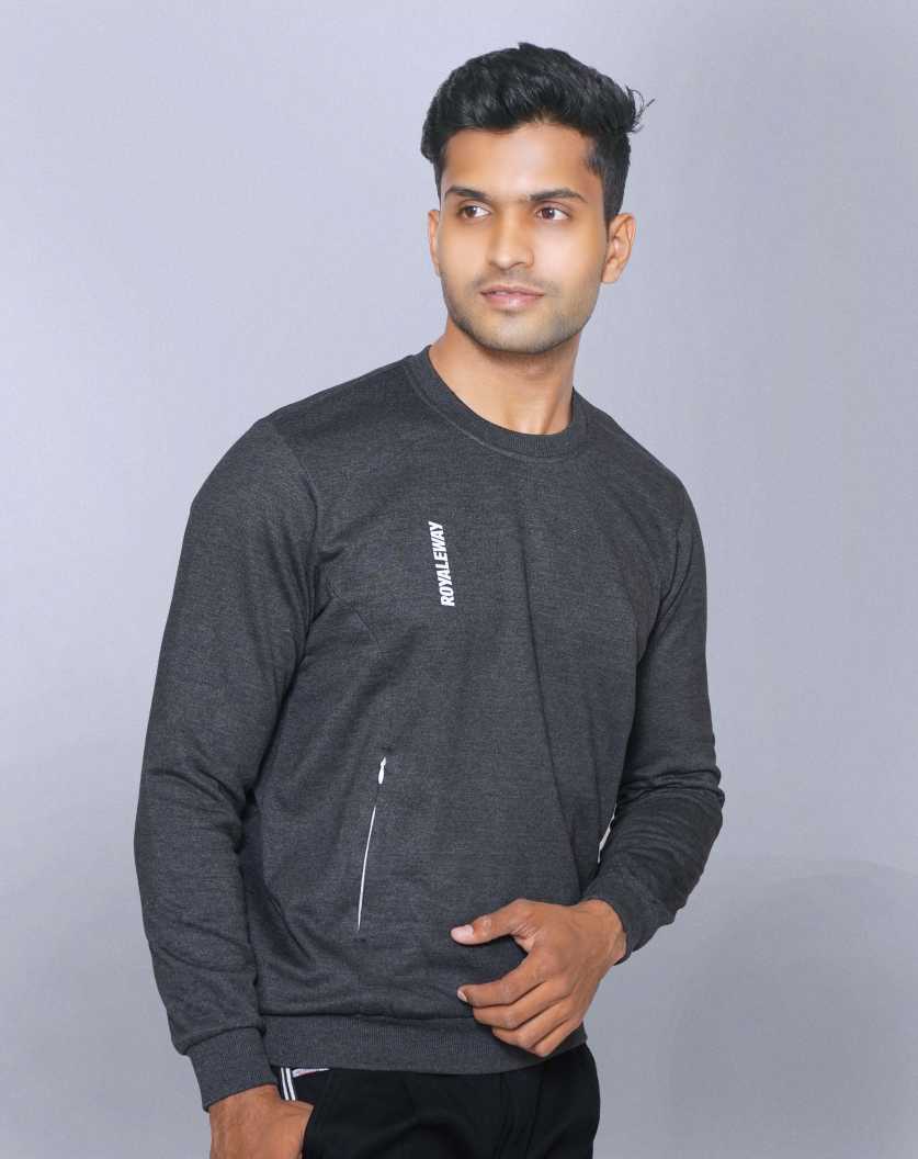 Fleece Pocket Sweatshirt Dark Grey Heather RWM9006