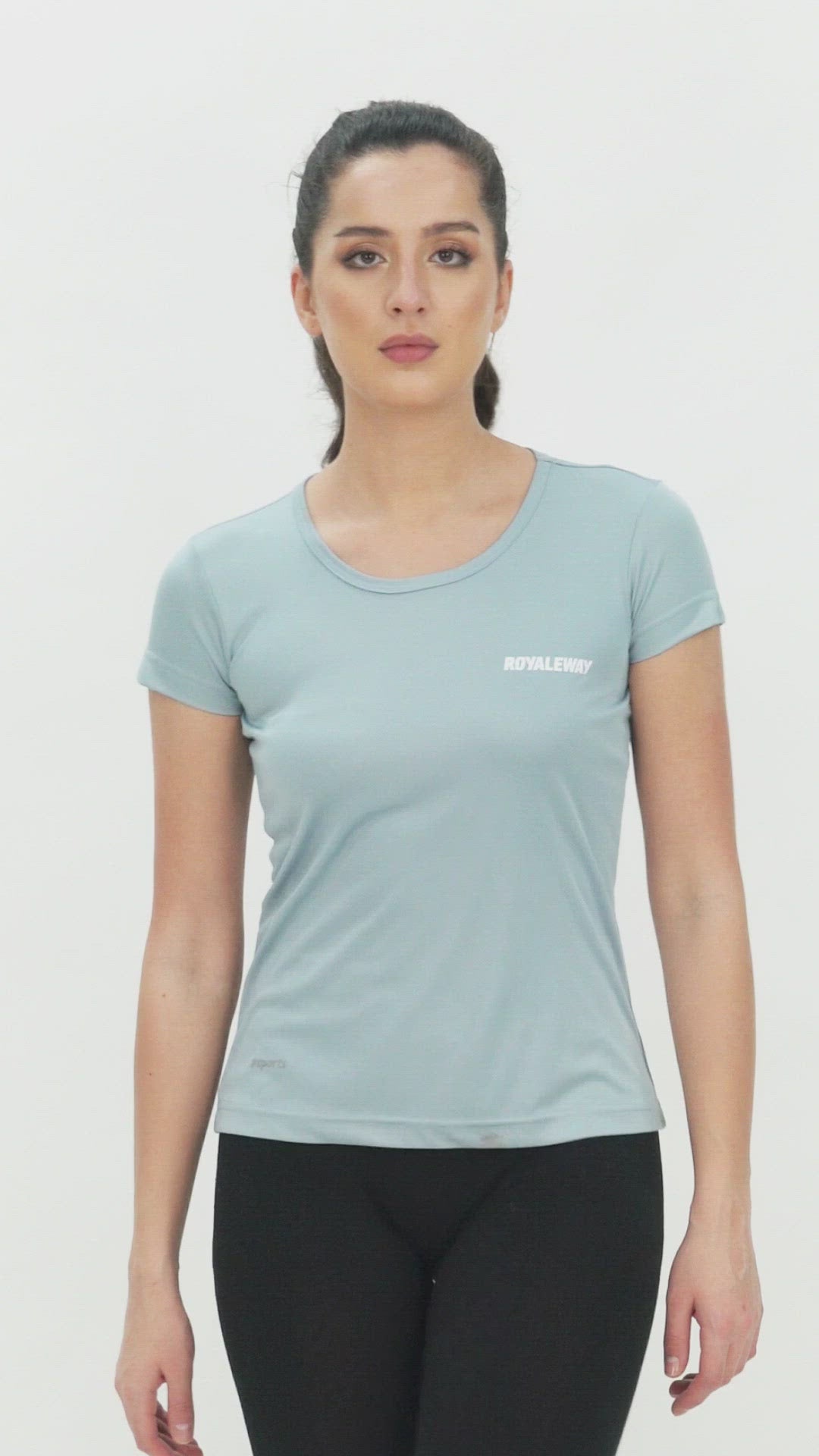 DriSOFT T Shirt Top Ash Blue Women RWW2050