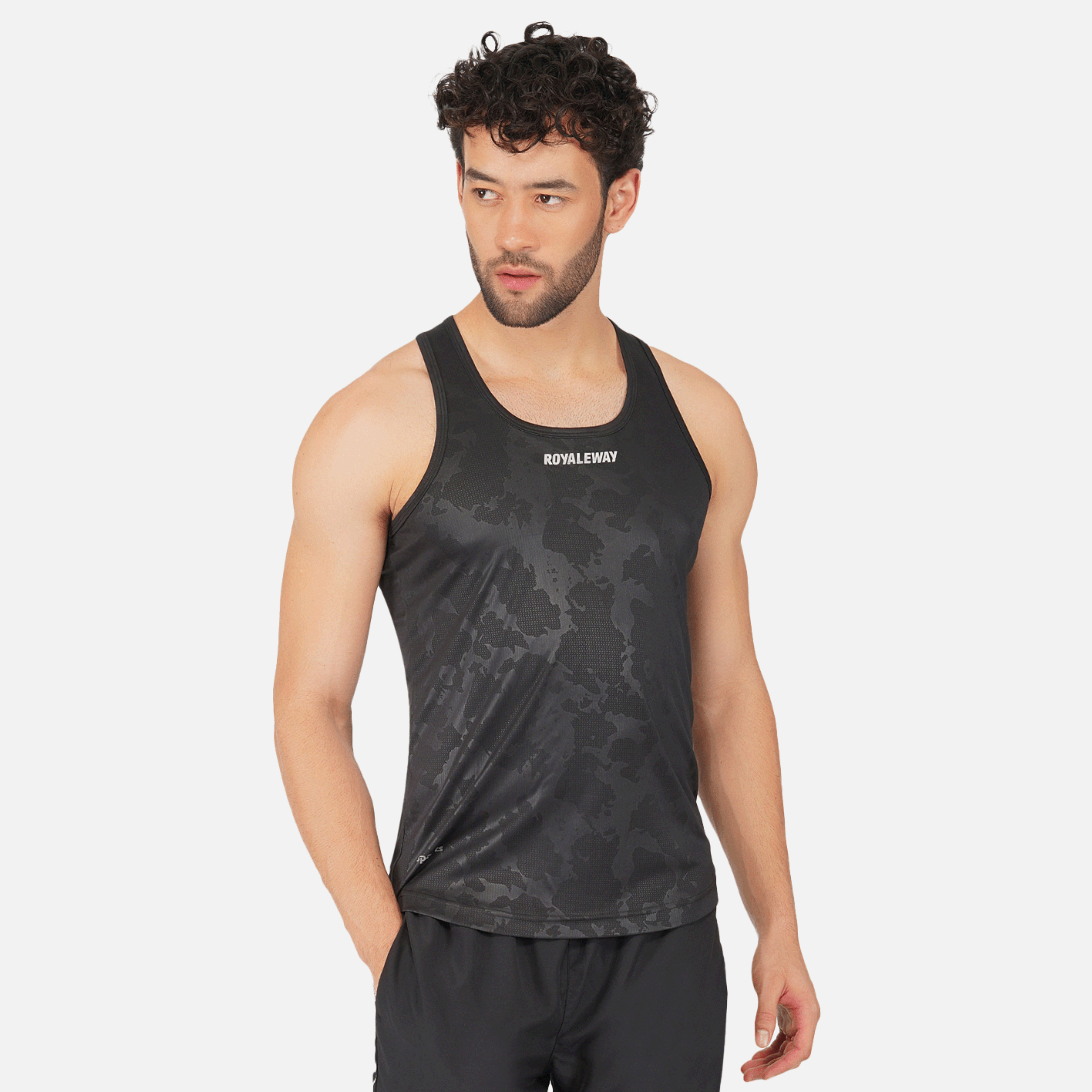 DriSOFT Vest Apparel Men Black Camo Tank Top Sando RWM4021