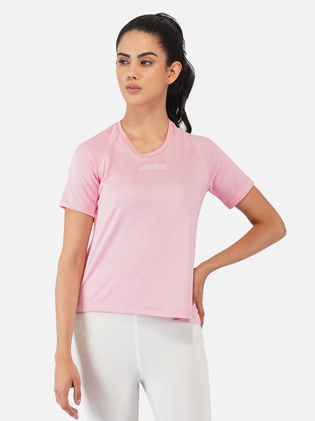 DriDOT Top T Shirt Apparel Women Raglan Baby Pink RWW2059