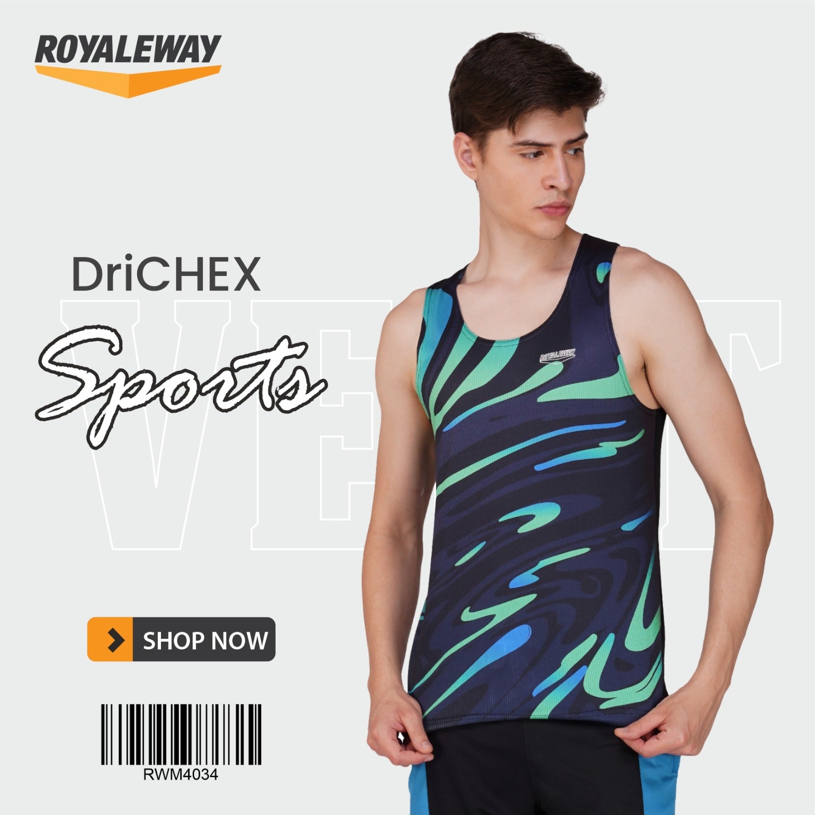 DriCHEX Neon Orange &amp; Black Vest for Men