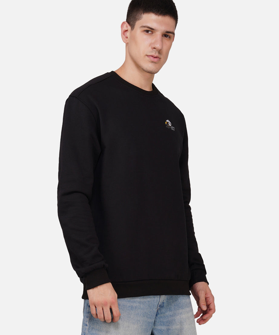 Fleece Eagle Black Sweatshirt RWM9012