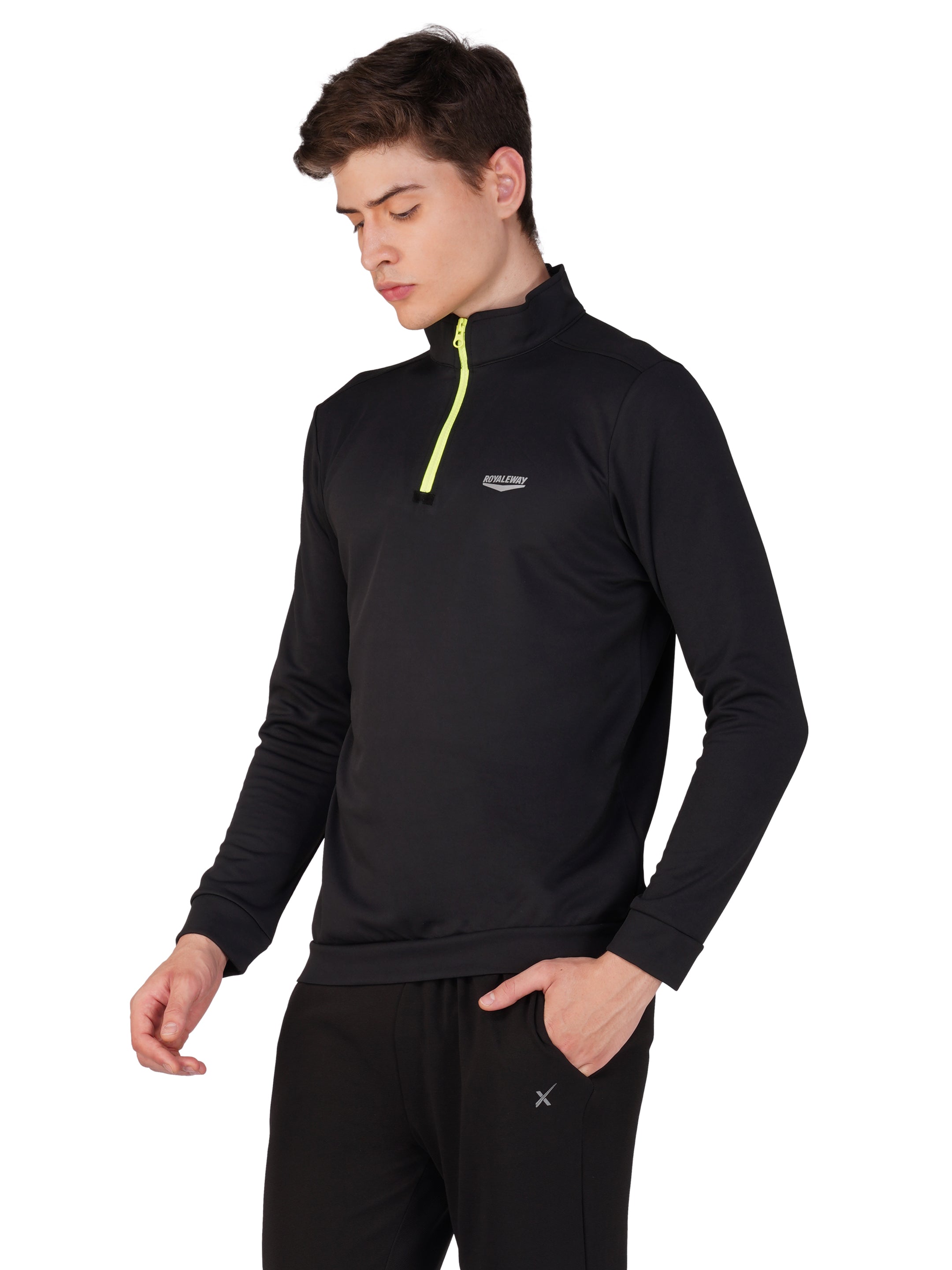 CrossFIT Neon Green Black Half Zipper Jacket RWM6001