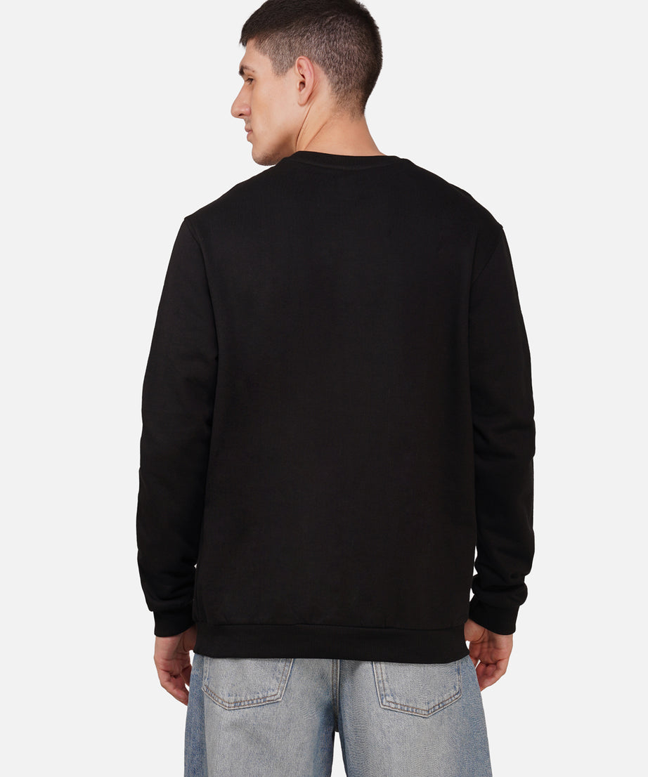 Fleece Lion Black Sweatshirt RWM9014