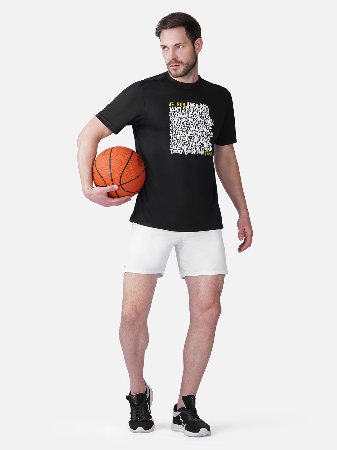 Running Black T-Shirt Slim Fit Men RWM2056