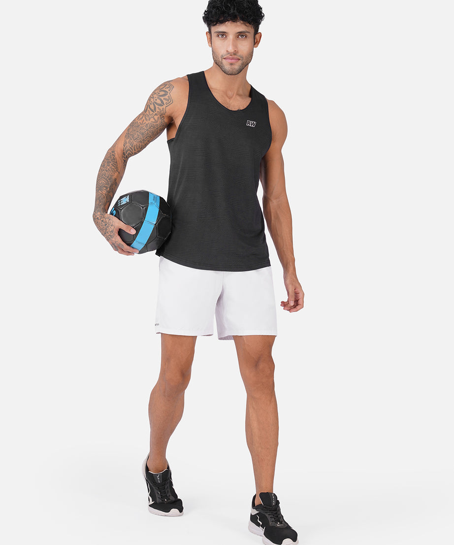 Jacquard Black Men Vest