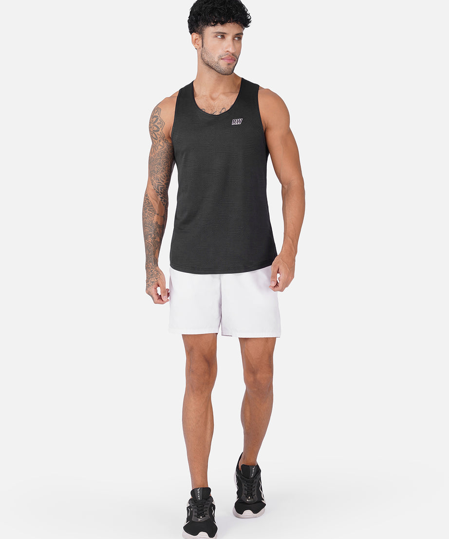 Jacquard Black Men Vest