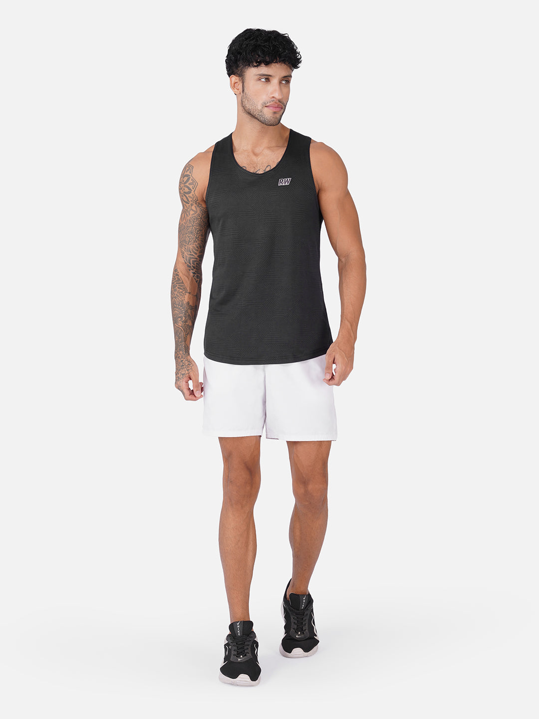 Jacquard Black Men Vest