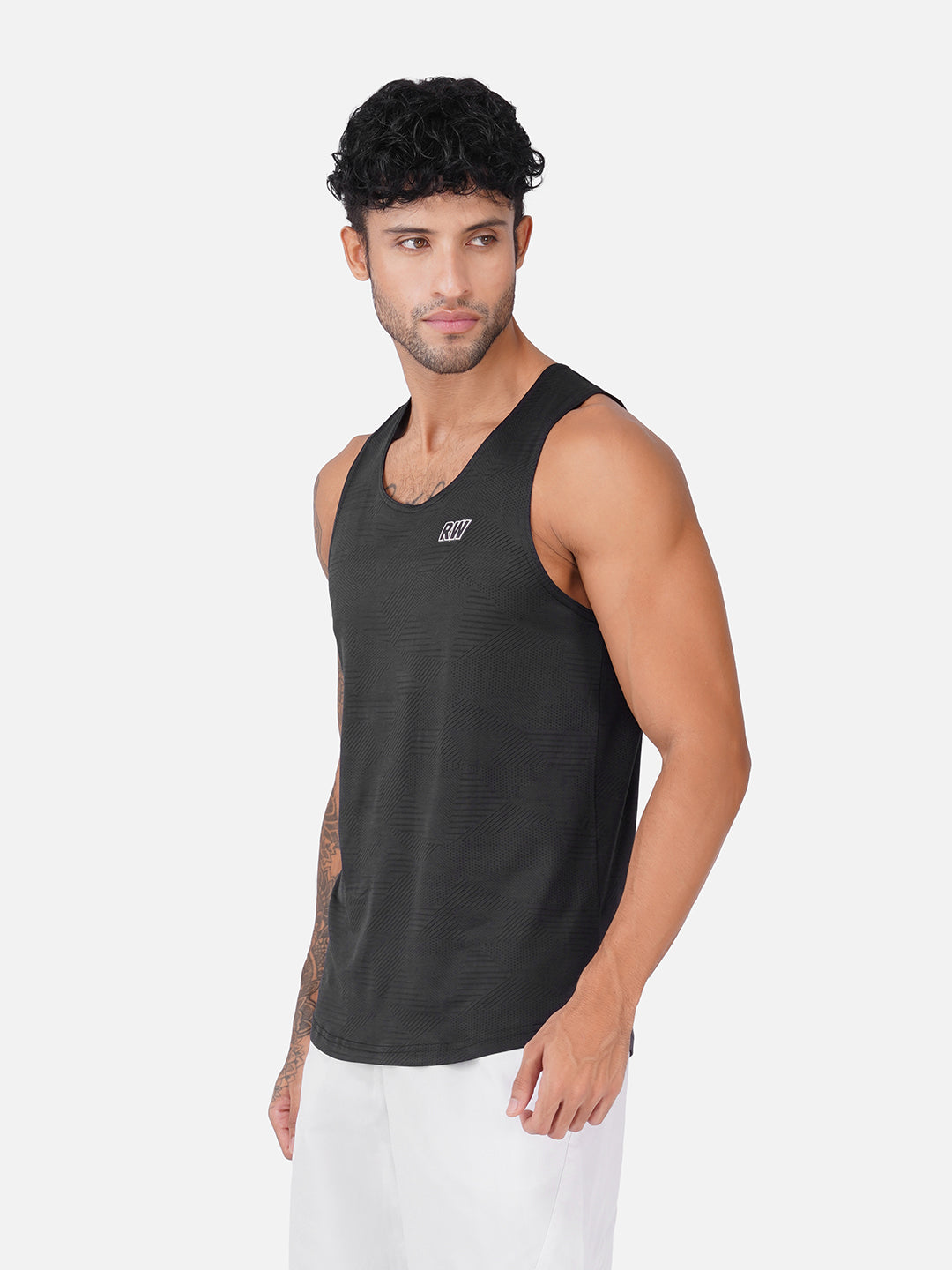 Jacquard Black Men Vest