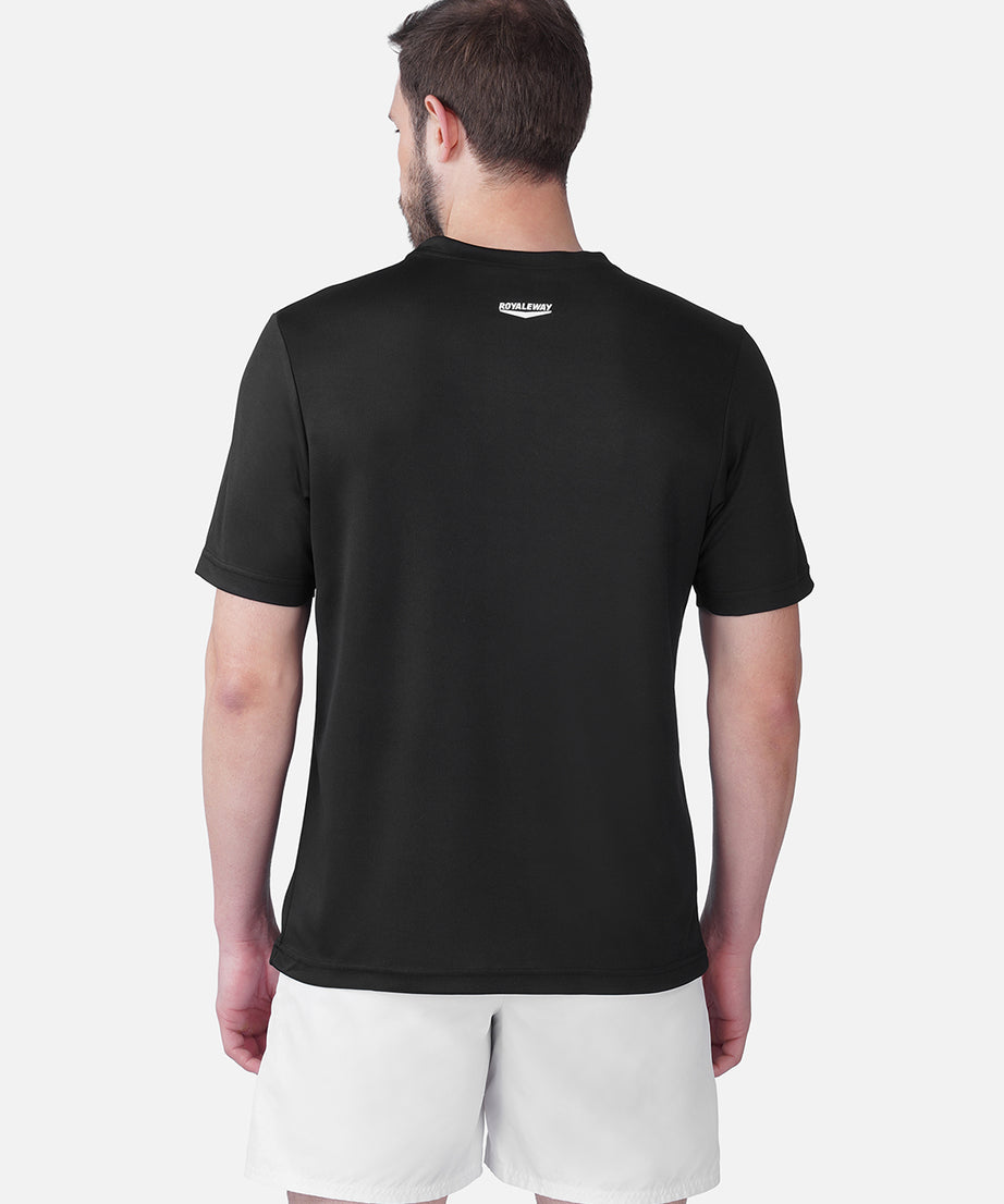 Running Black T-Shirt Slim Fit Men RWM2056